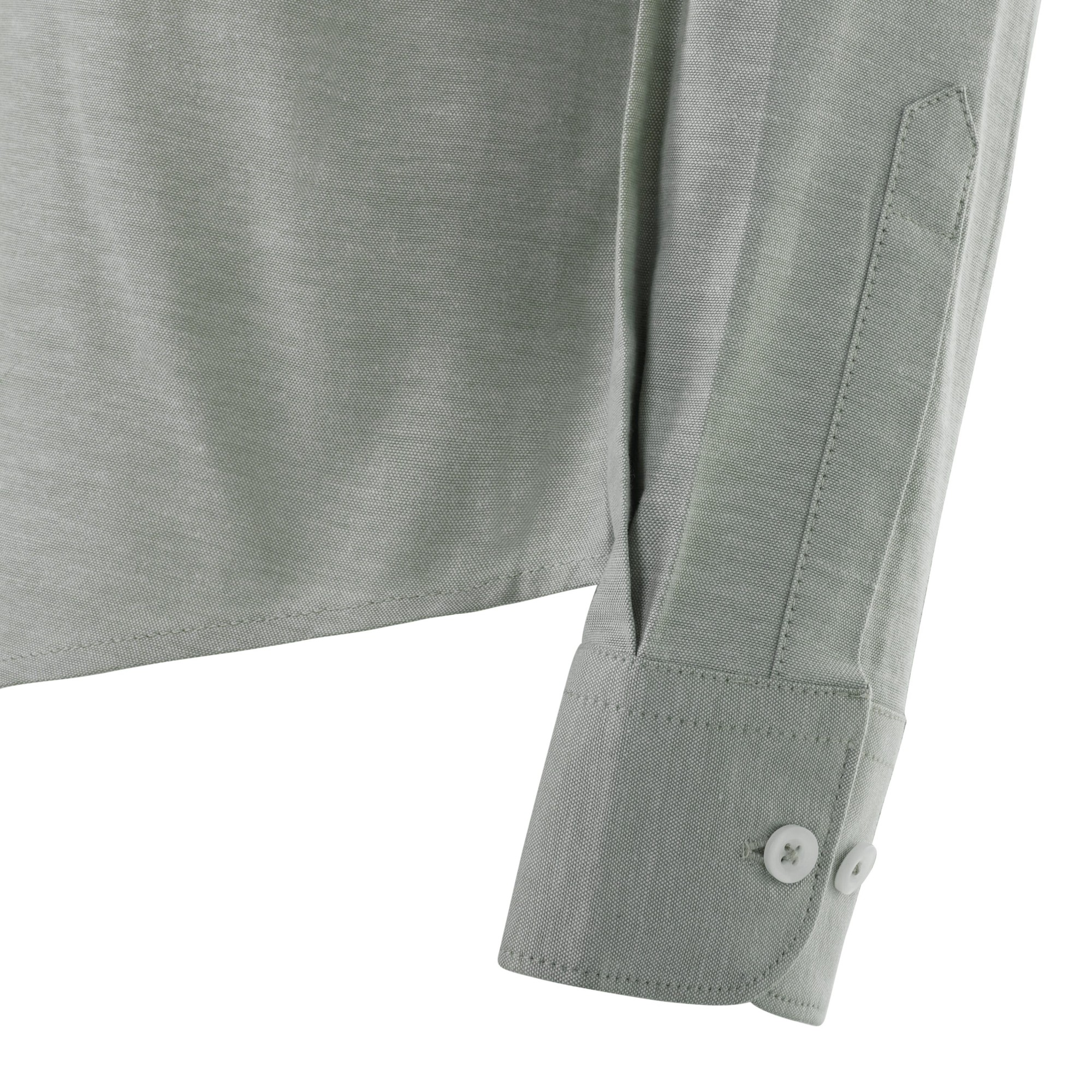 405005S.CAMISA OXFORD ML MUJER VERDE OLIVA CLARO XS