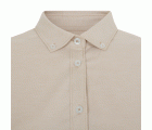 405005S.CAMISA OXFORD ML MUJER BEIGE CLARO XS