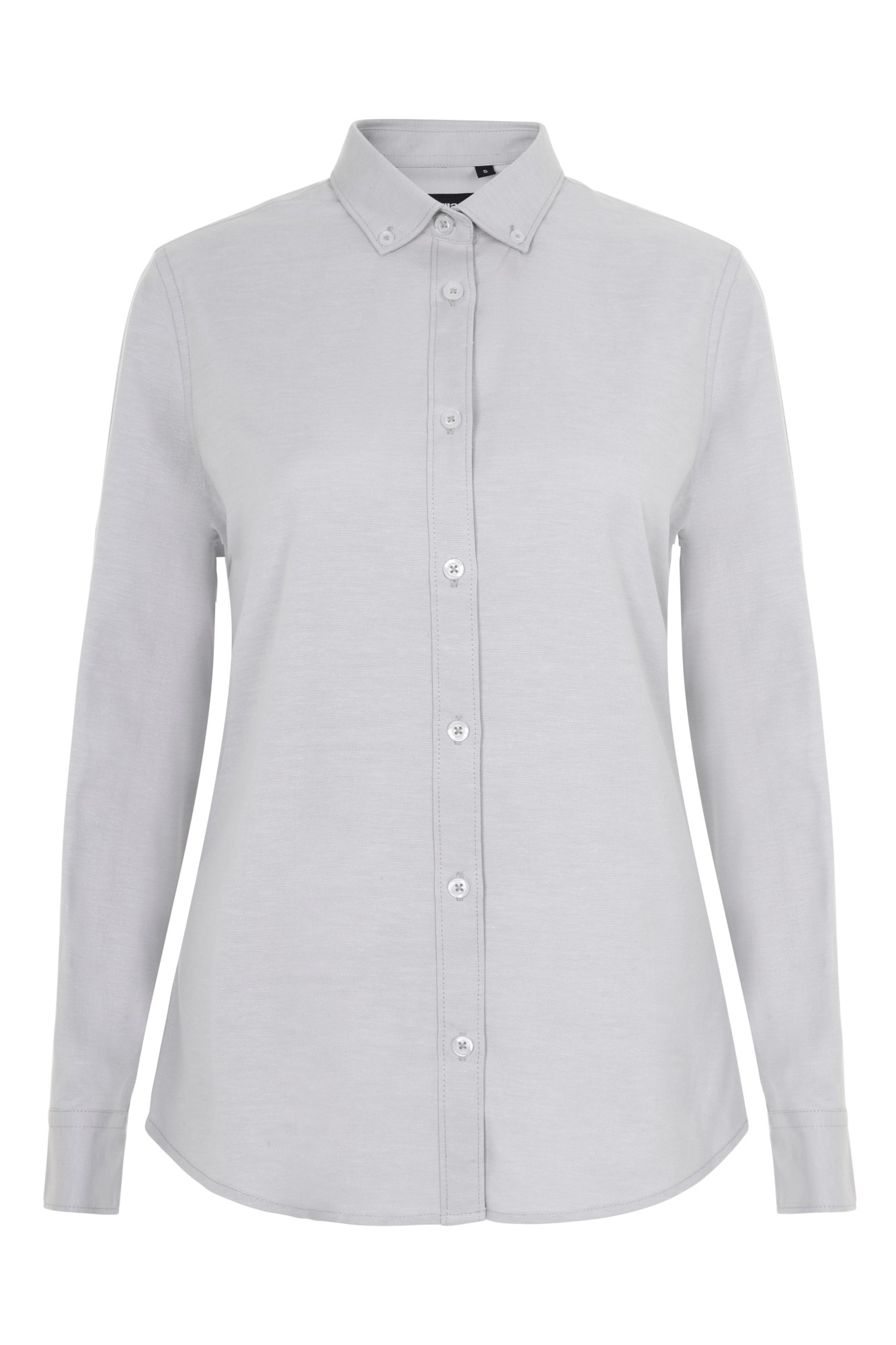 405005S.CAMISA OXFORD ML MUJER GRIS HIELO XS