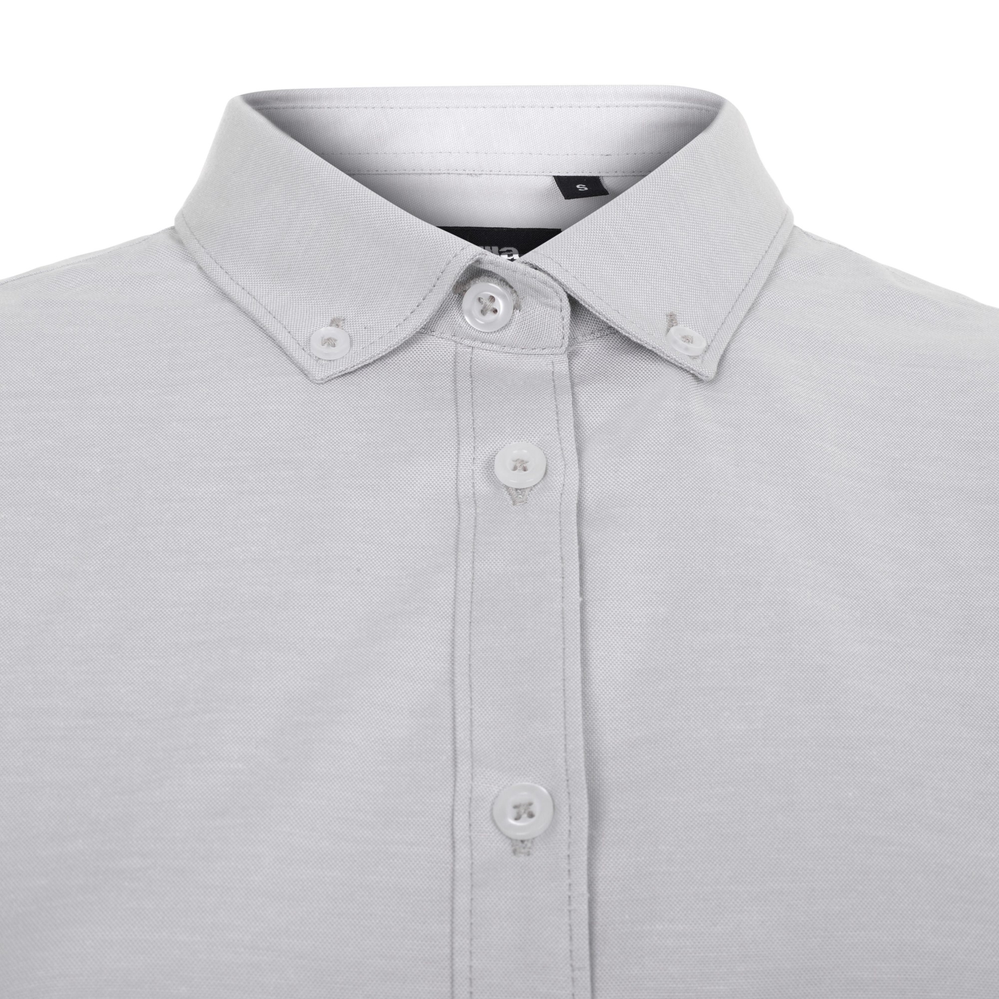 405005S.CAMISA OXFORD ML MUJER GRIS HIELO XS