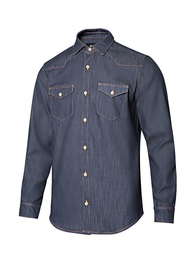 405006S / CAMISA DENIM ML HOMBRE