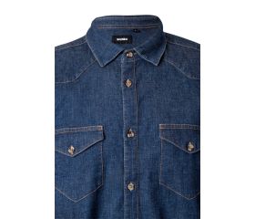 405006S.CAMISA DENIM ML HOMBRE DENIM AZUL 2XL