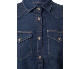 405007S.CAMISA DENIM ML MUJER DENIM AZUL 2XL