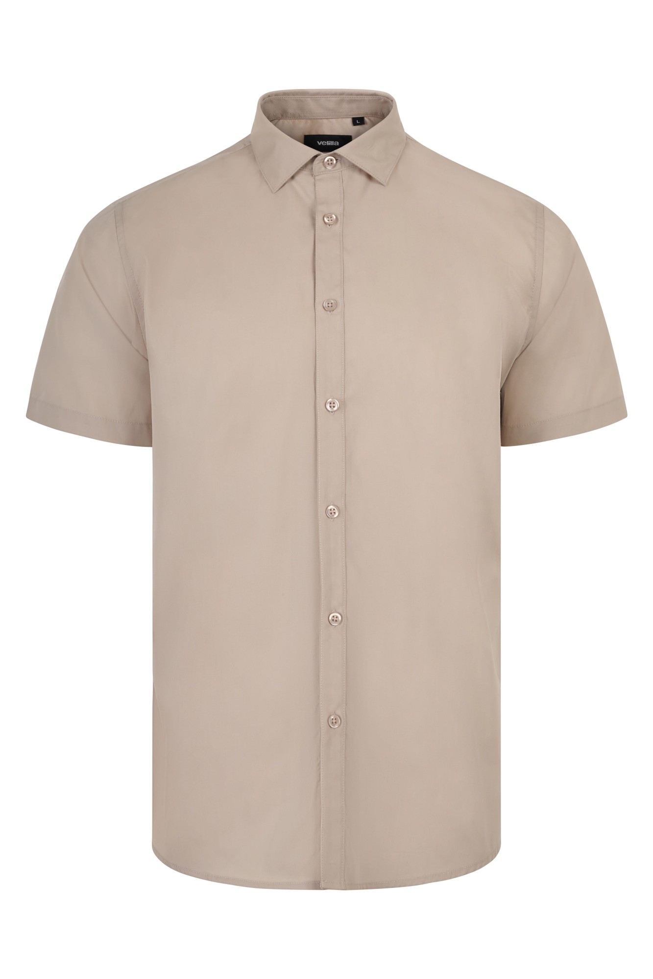 405008.CAMISA MC HOMBRE BEIGE CLARO S