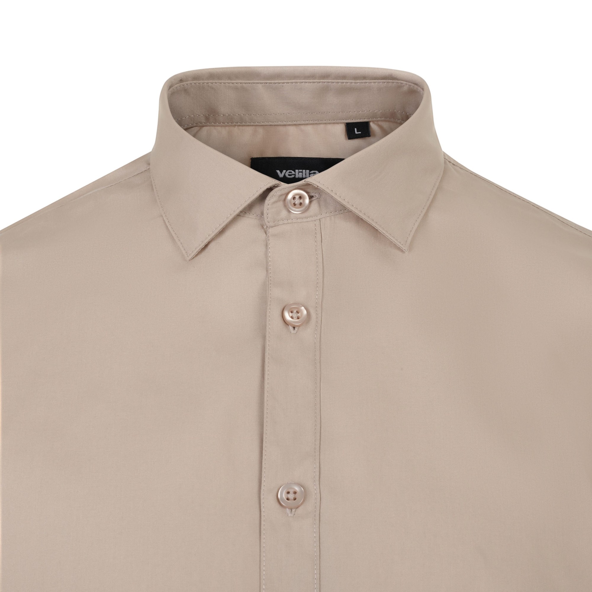 405008.CAMISA MC HOMBRE BEIGE CLARO S