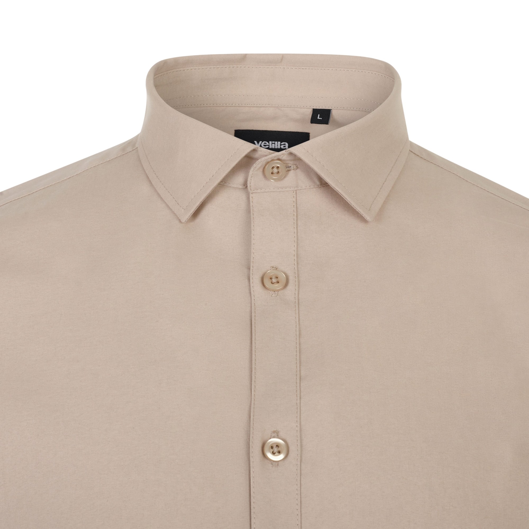 405009.CAMISA ML HOMBRE BEIGE CLARO S
