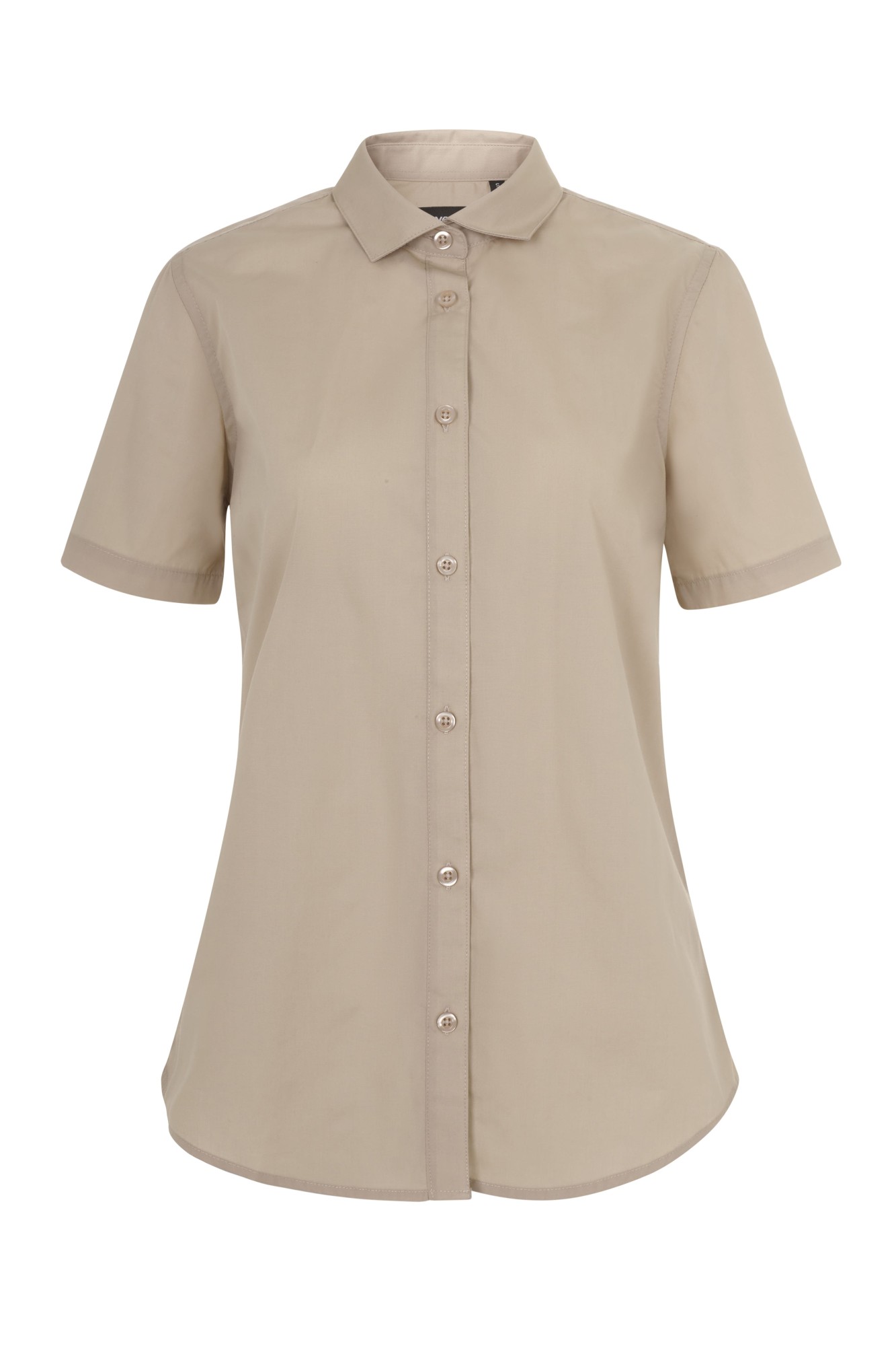 405010.CAMISA MC MUJER BEIGE CLARO XS