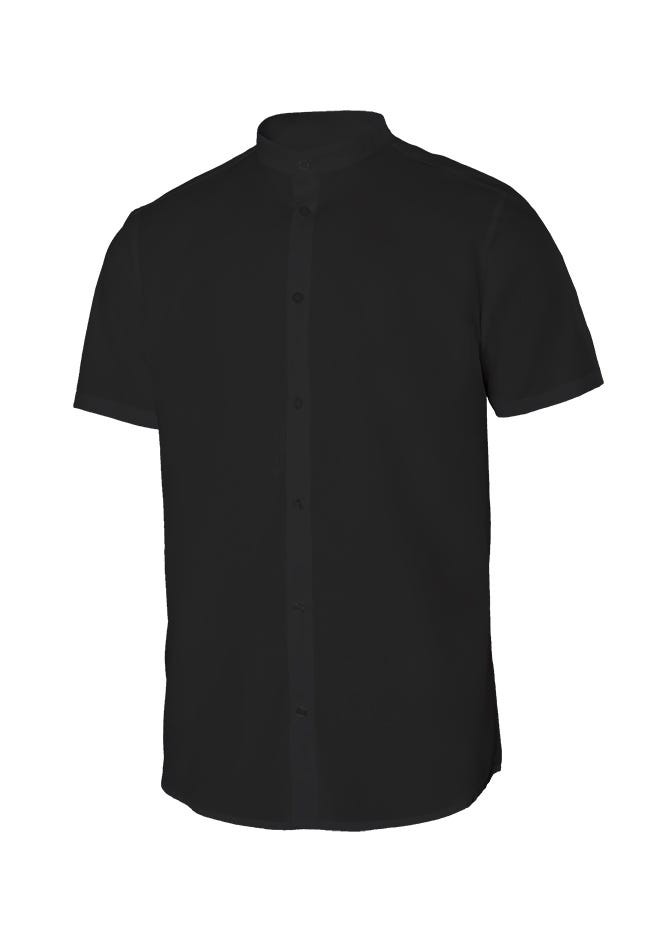 405012S.CAMISA STRETCH MC HOMBRE NEGRO 2XL