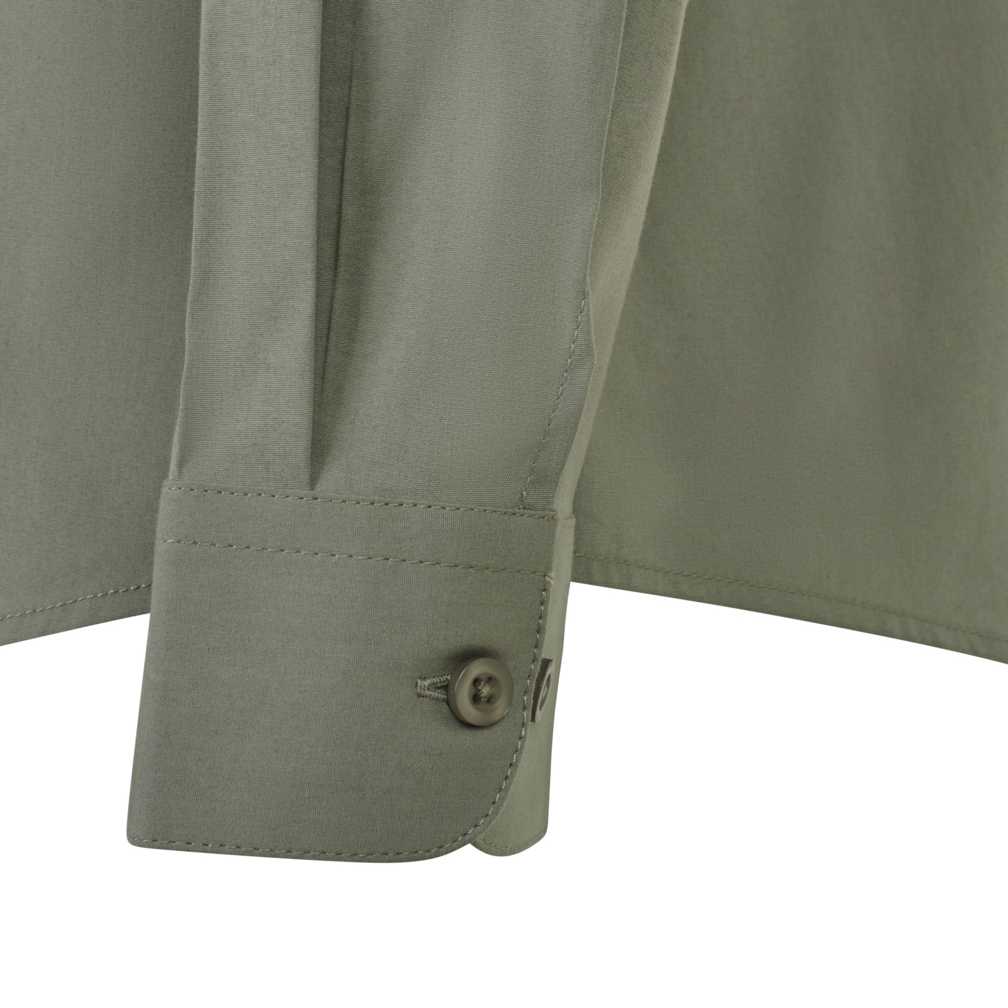 405013S.CAMISA STRETCH ML HOMBRE VERDE OLIVA CLARO S