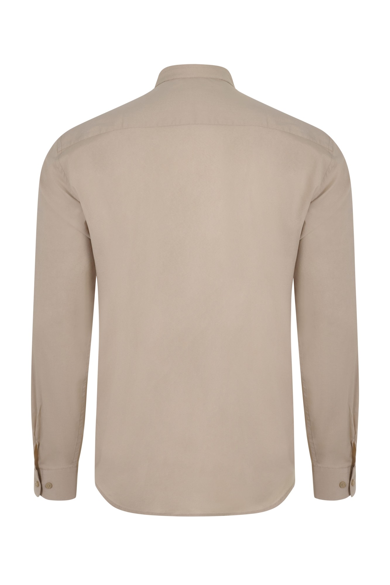 405013S.CAMISA STRETCH ML HOMBRE BEIGE CLARO S