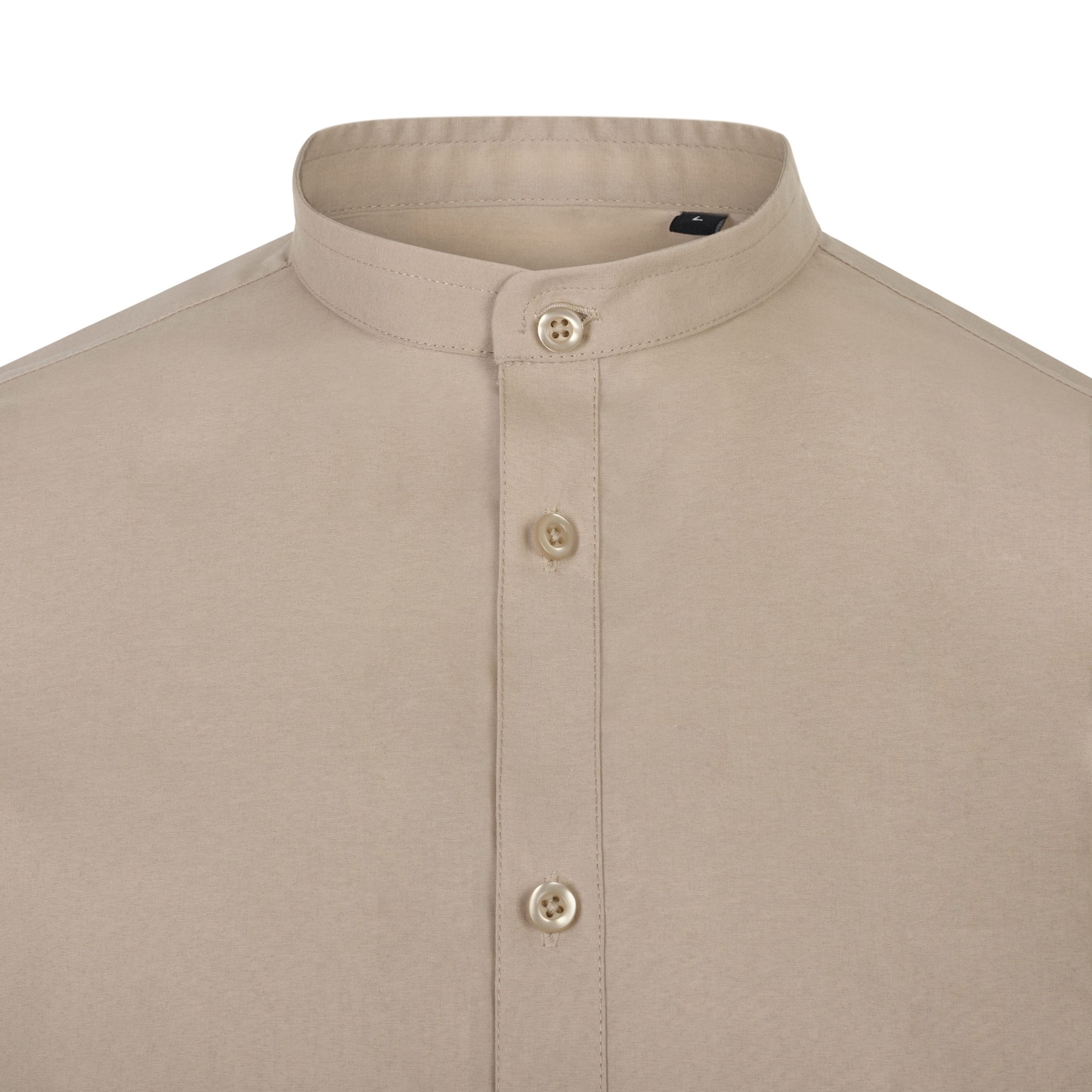405013S.CAMISA STRETCH ML HOMBRE BEIGE CLARO S