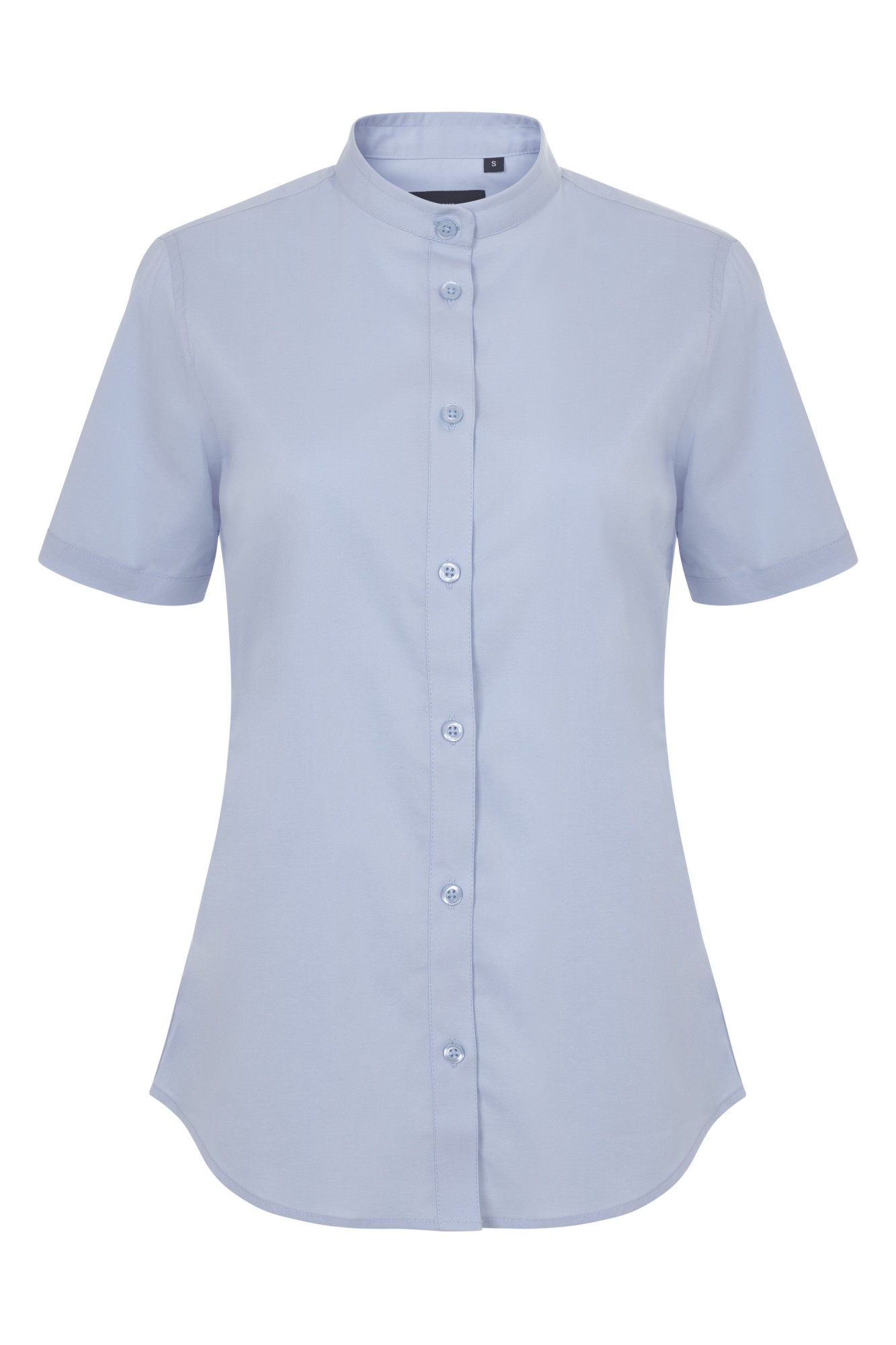 405014S.CAMISA STRETCH MC MUJER CELESTE XS