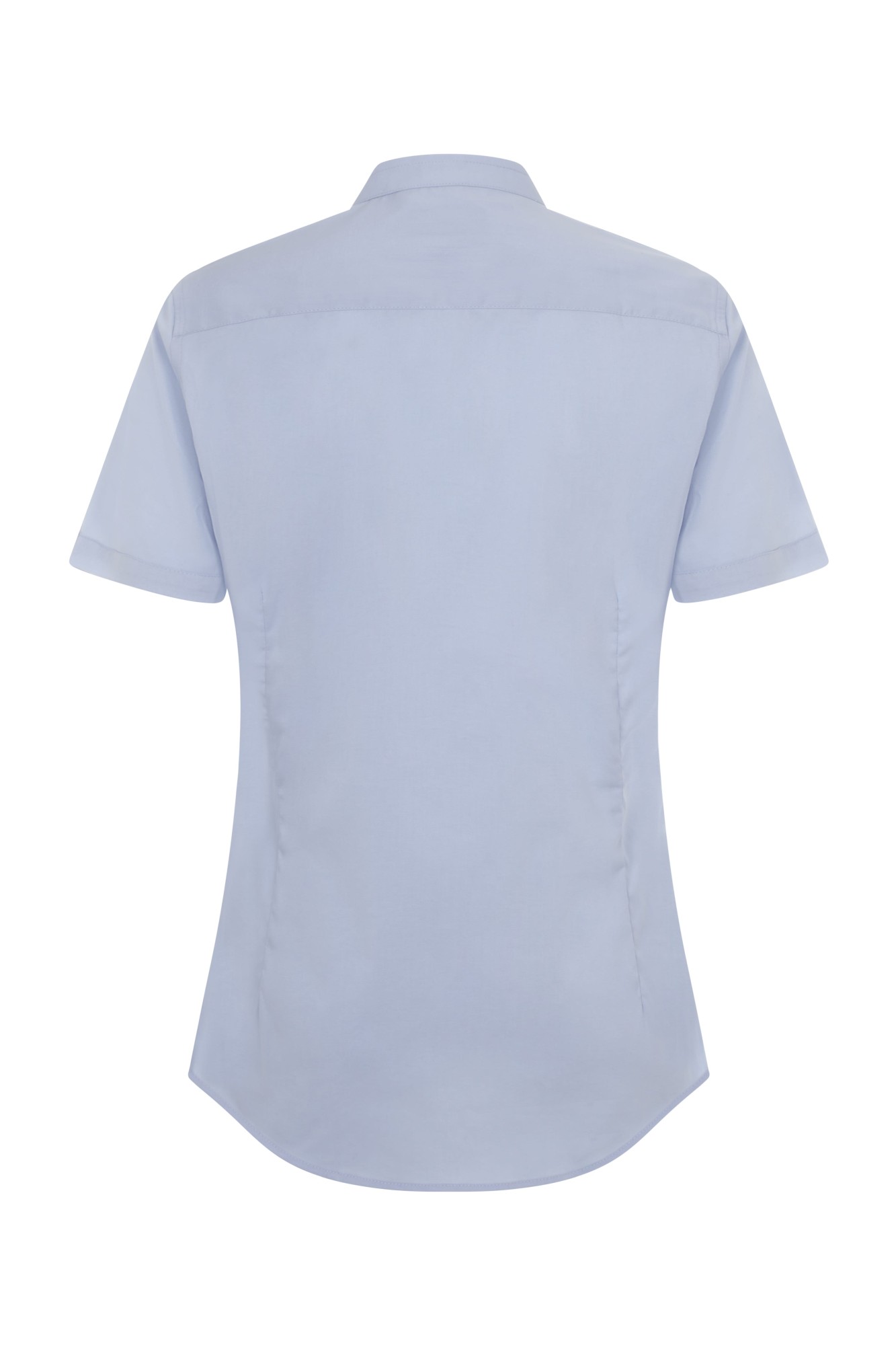 405014S.CAMISA STRETCH MC MUJER CELESTE XS