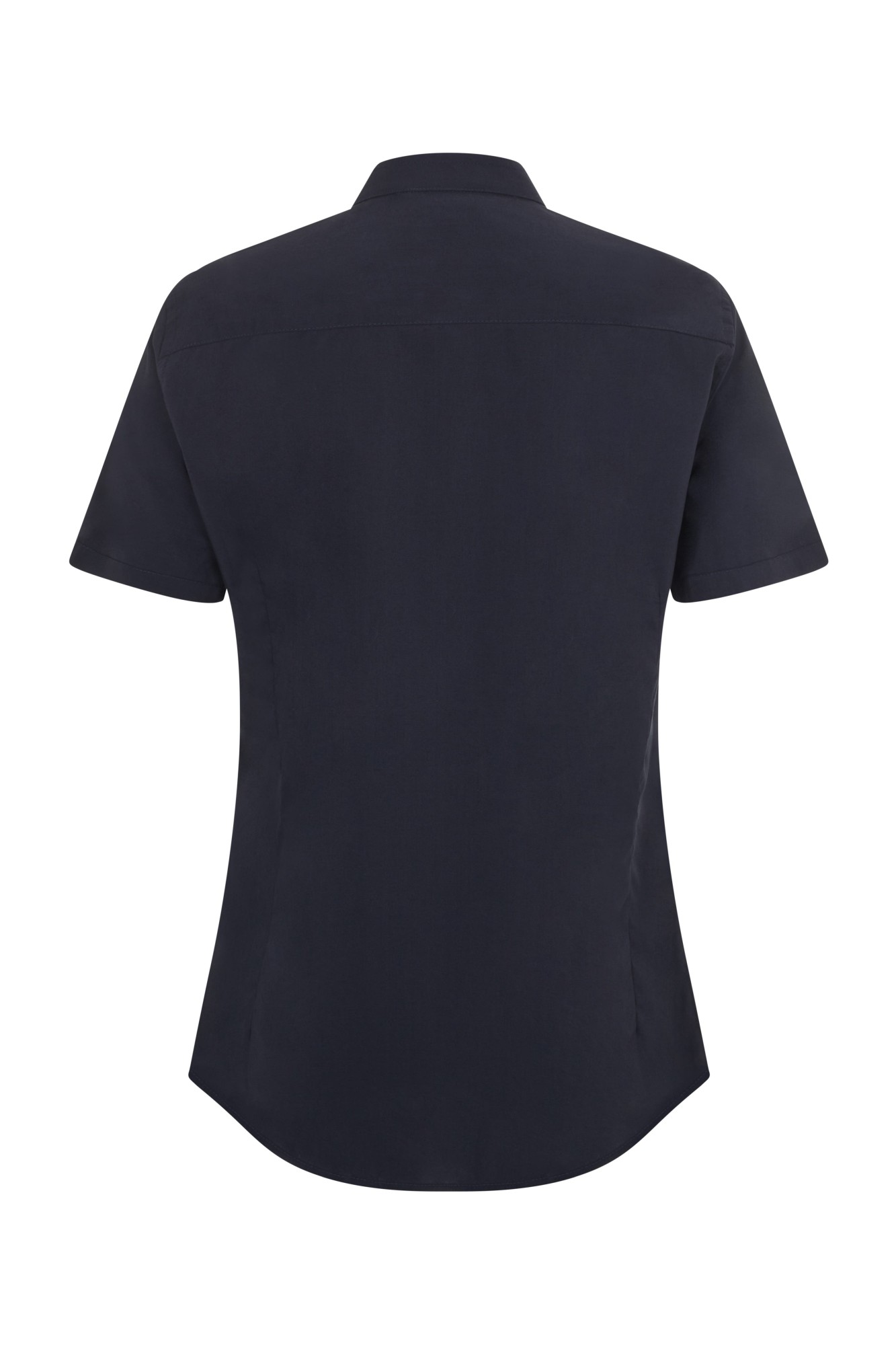 405014S.CAMISA STRETCH MC MUJER AZUL NAVY XS