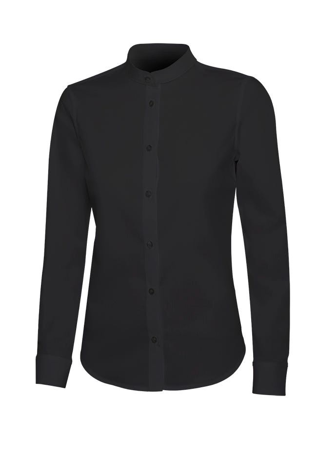 405015S.CAMISA STRETCH ML MUJER NEGRO 2XL