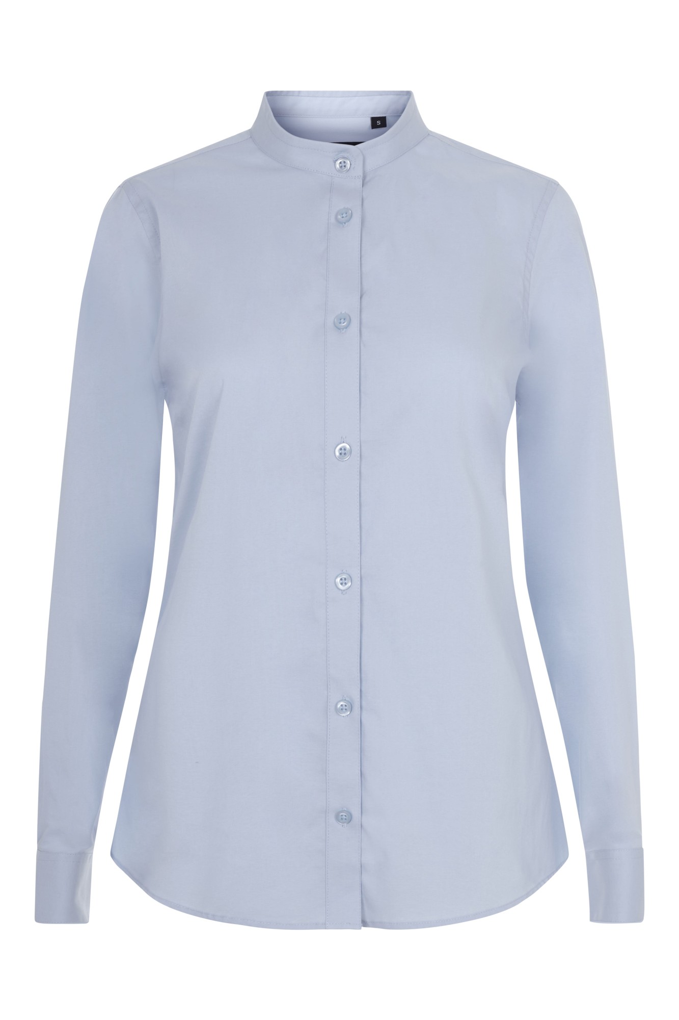 405015S.CAMISA STRETCH ML MUJER CELESTE XS