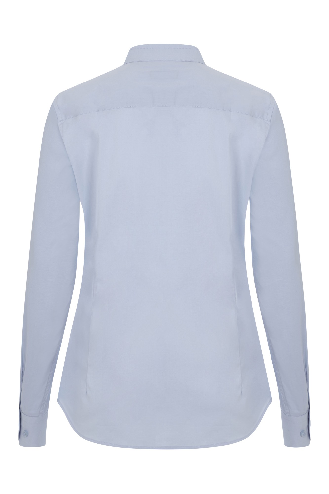 405015S.CAMISA STRETCH ML MUJER CELESTE XS