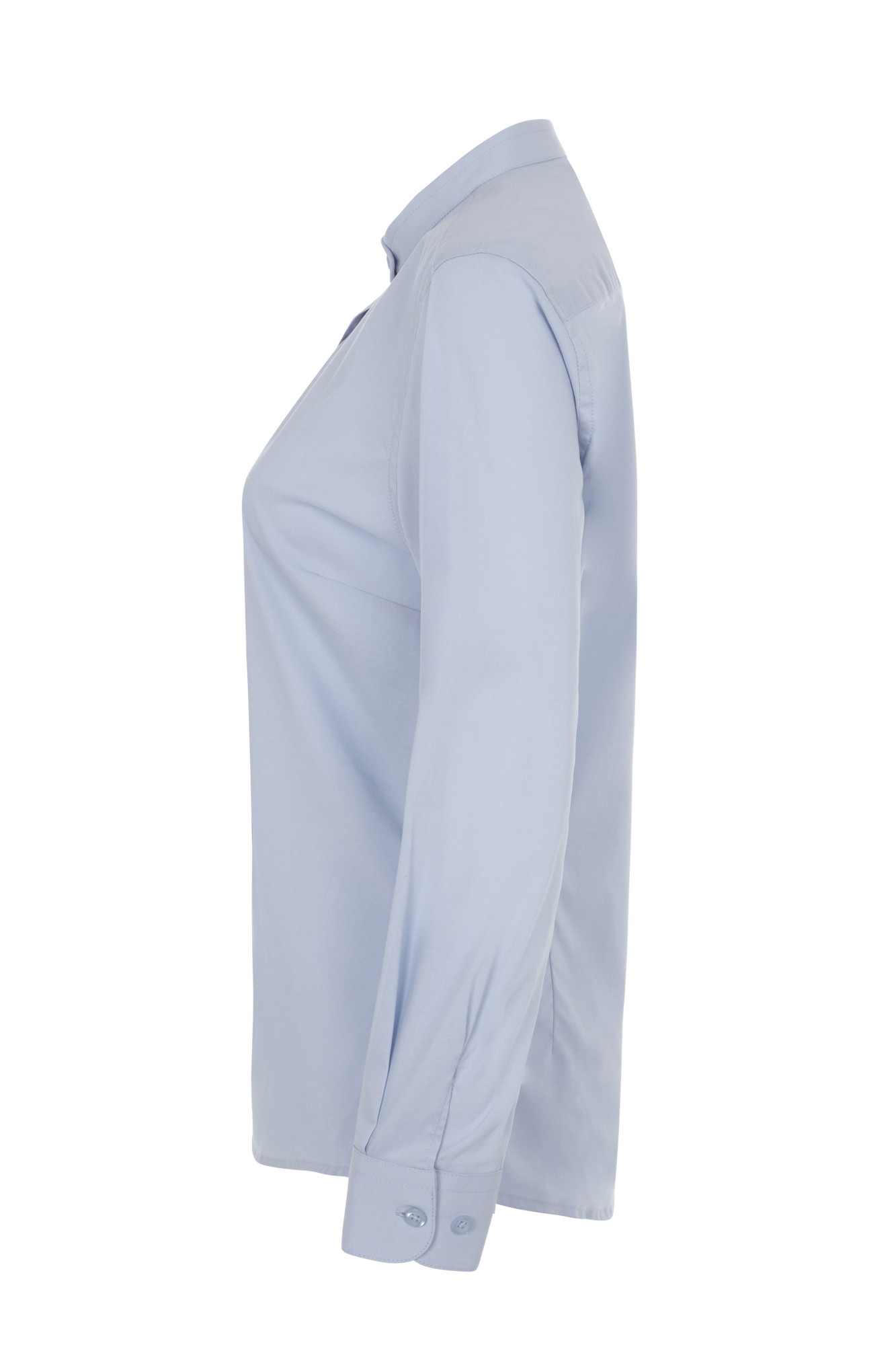 405015S.CAMISA STRETCH ML MUJER CELESTE XS