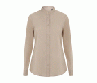 405015S.CAMISA STRETCH ML MUJER BEIGE CLARO XS
