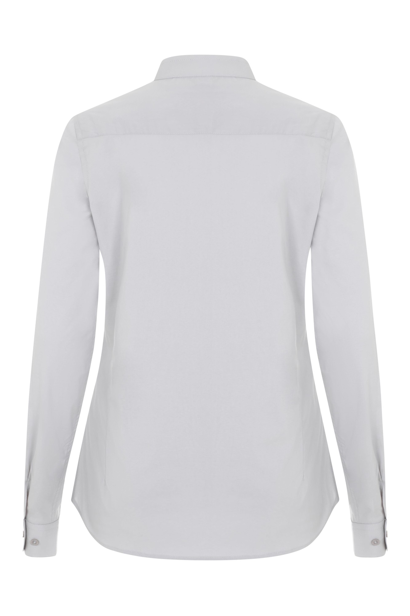 405015S.CAMISA STRETCH ML MUJER GRIS HIELO XS