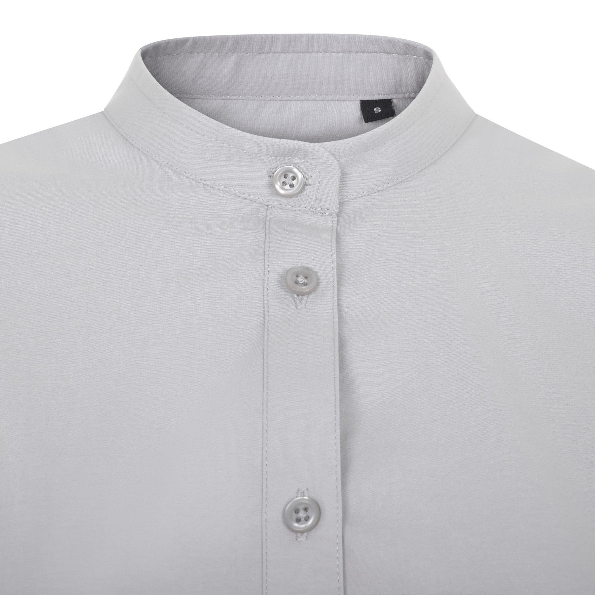 405015S.CAMISA STRETCH ML MUJER GRIS HIELO XS