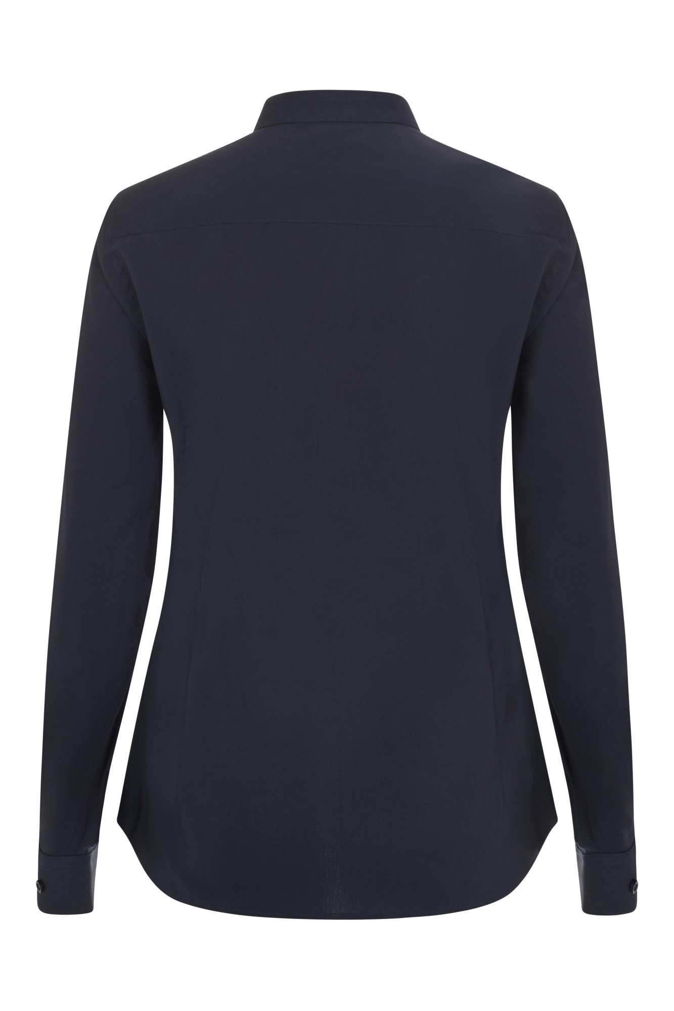 405015S.CAMISA STRETCH ML MUJER AZUL NAVY XS
