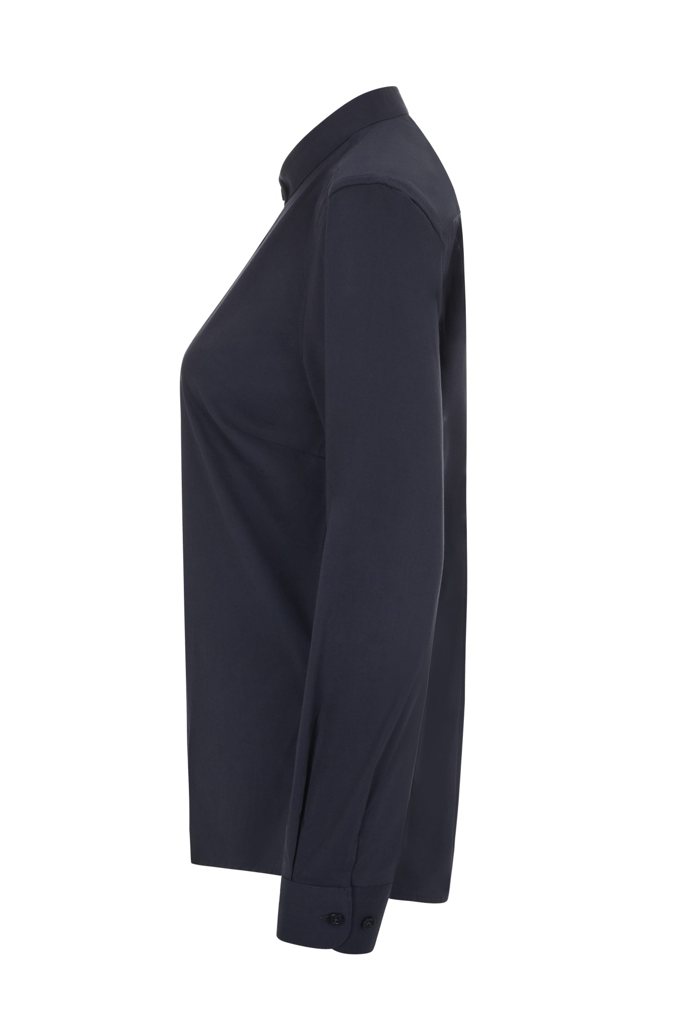 405015S.CAMISA STRETCH ML MUJER AZUL NAVY XS
