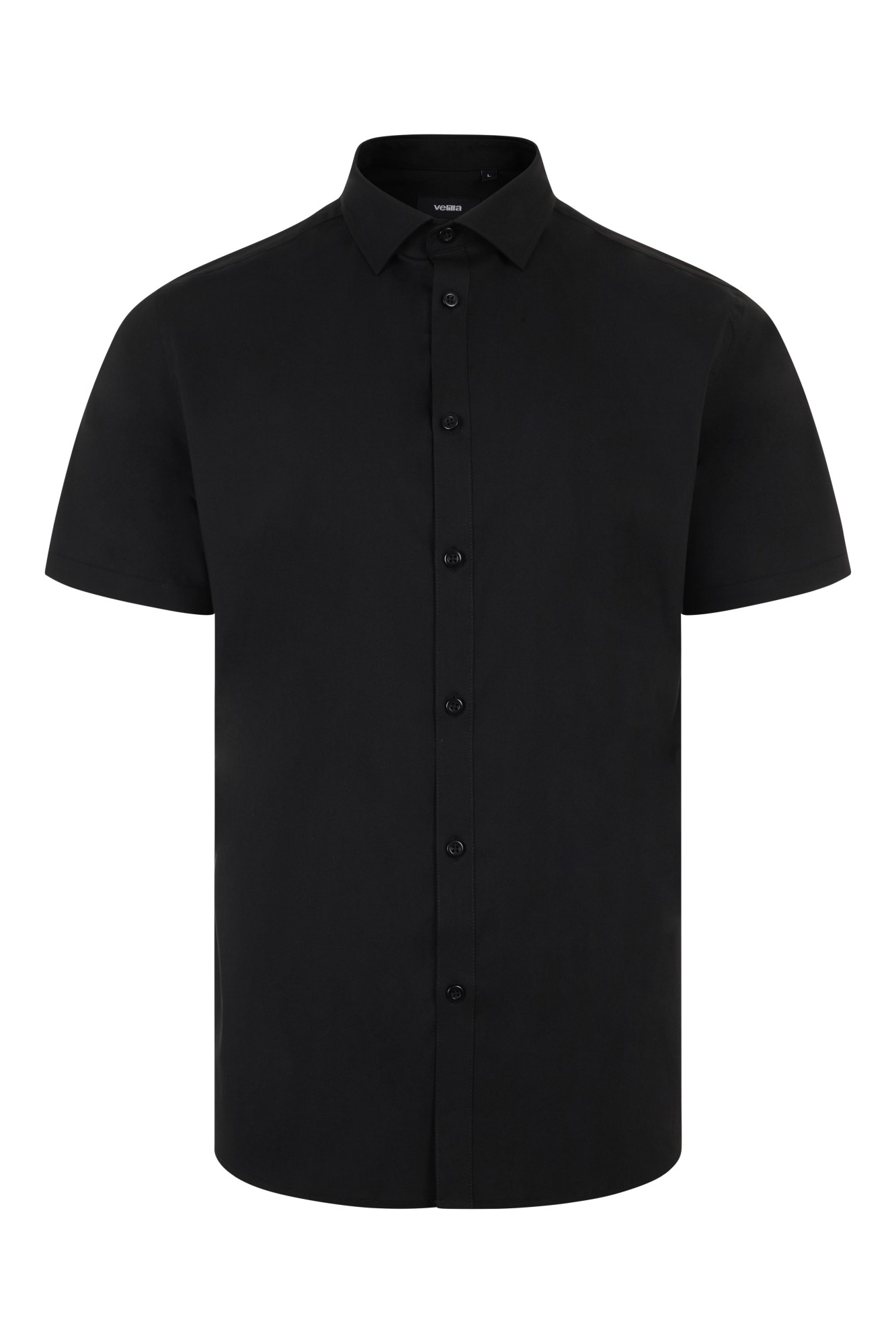 405016S.CAMISA STRETCH MC HOMBRE NEGRO S