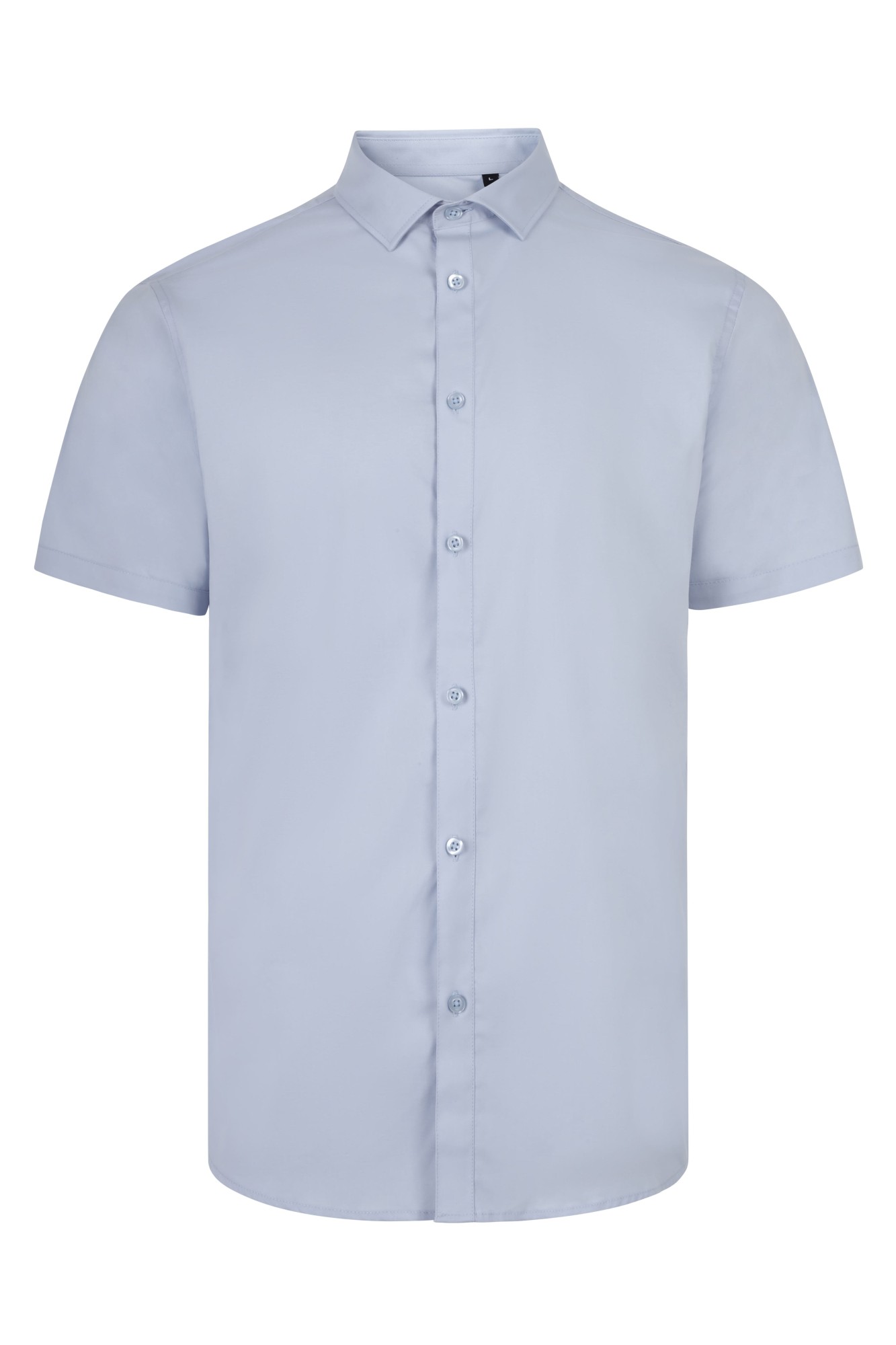 405016S.CAMISA STRETCH MC HOMBRE CELESTE S