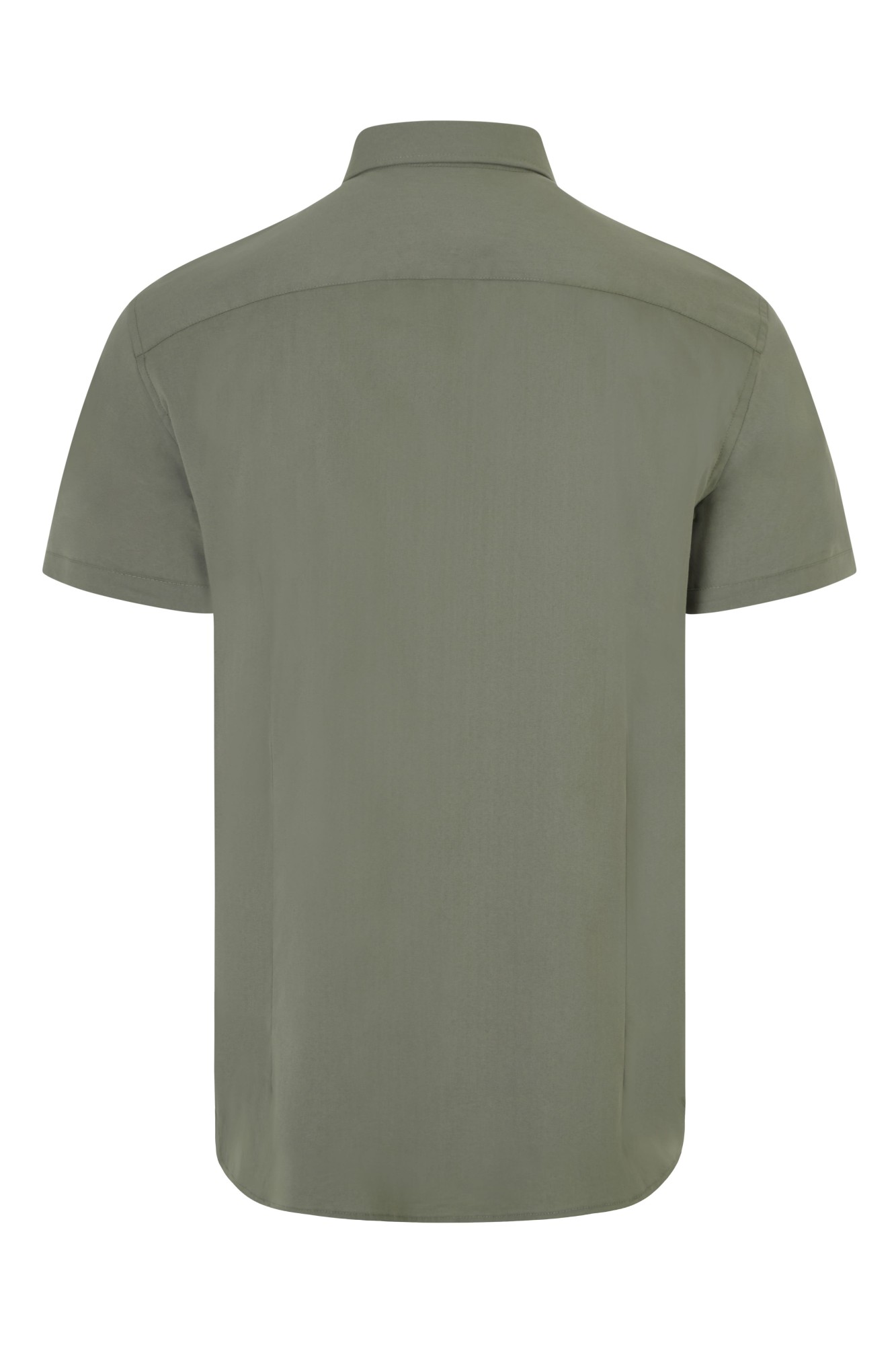 405016S.CAMISA STRETCH MC HOMBRE VERDE OLIVA CLARO S