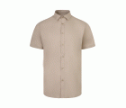 405016S.CAMISA STRETCH MC HOMBRE BEIGE CLARO S