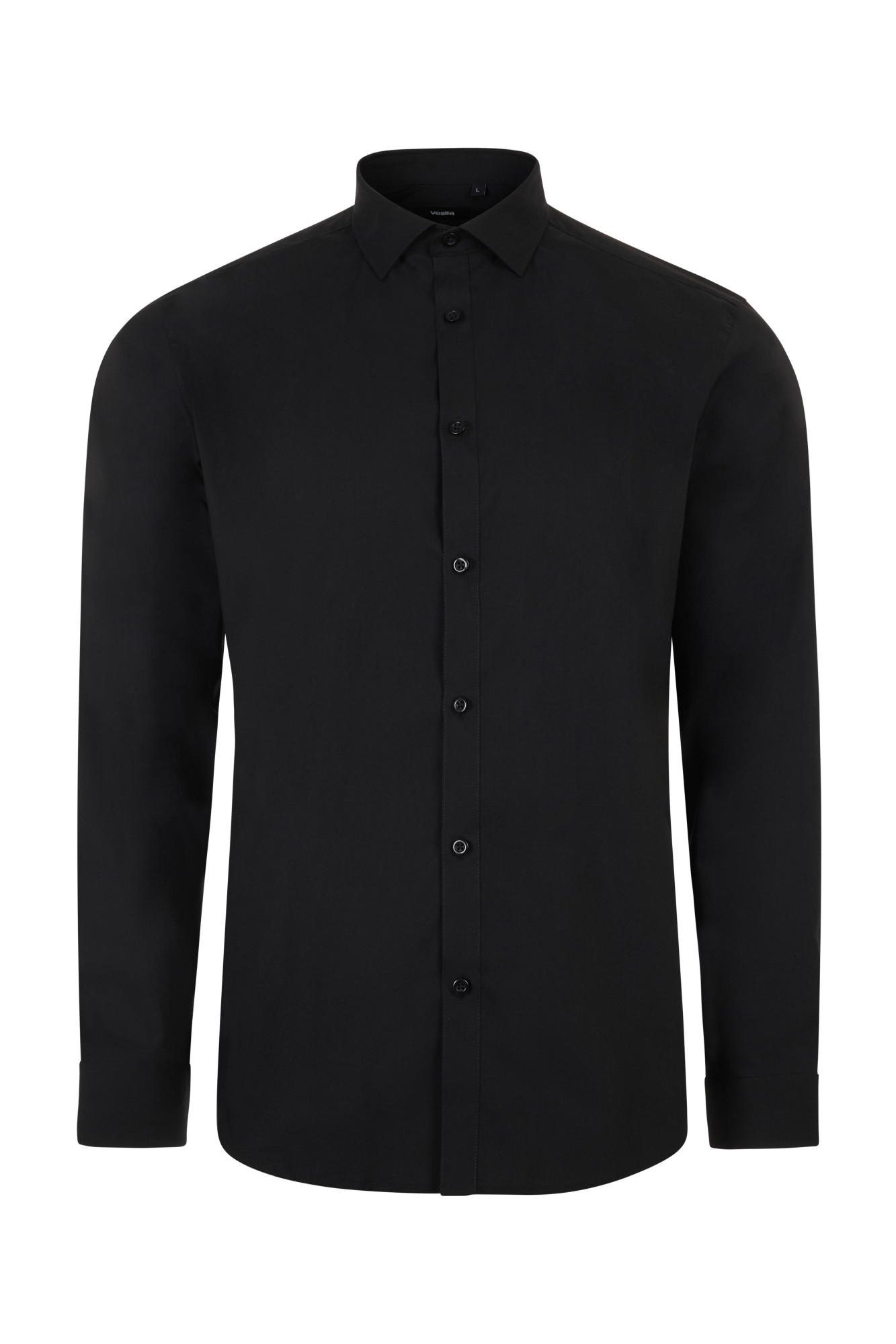 405017S.CAMISA STRETCH ML HOMBRE NEGRO S