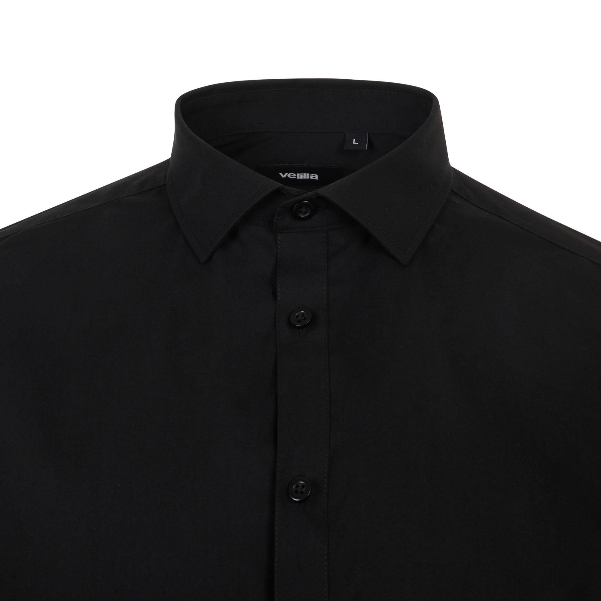 405017S.CAMISA STRETCH ML HOMBRE NEGRO S
