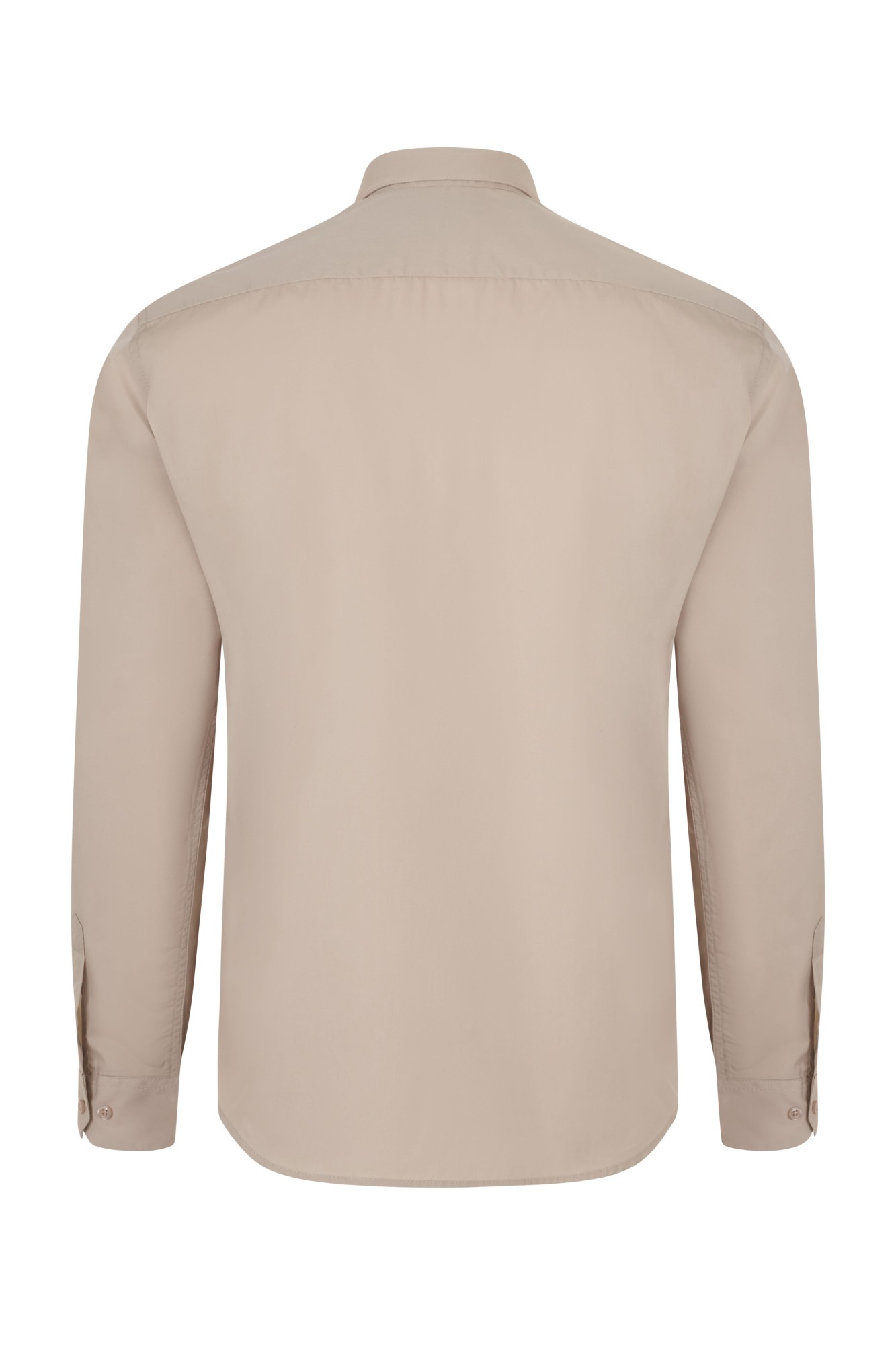 405017S.CAMISA STRETCH ML HOMBRE BEIGE CLARO S