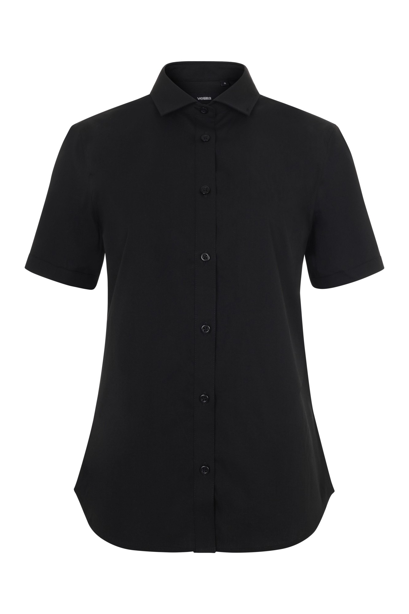 405018S.CAMISA STRETCH MC MUJER NEGRO XS