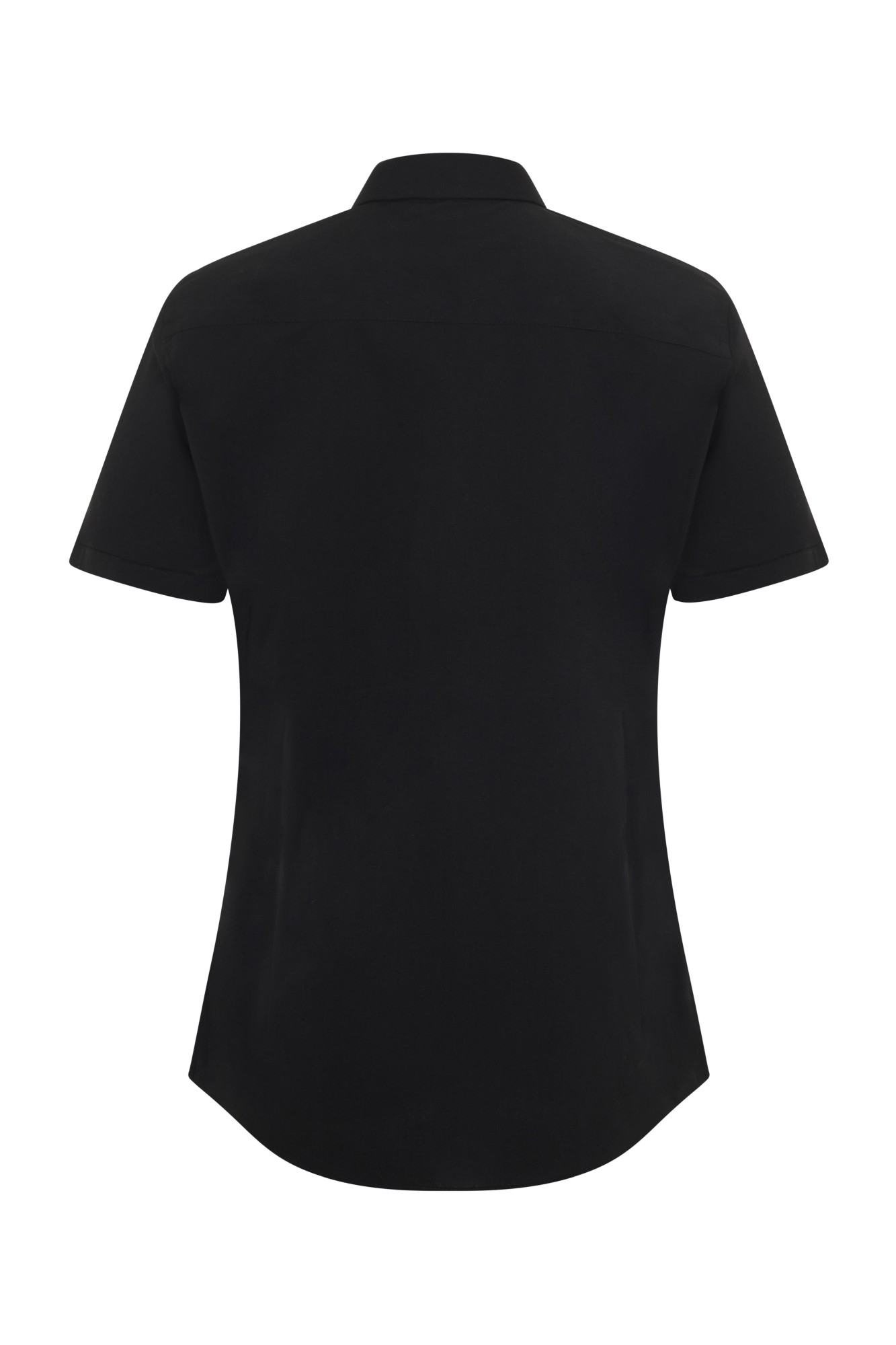 405018S.CAMISA STRETCH MC MUJER NEGRO XS