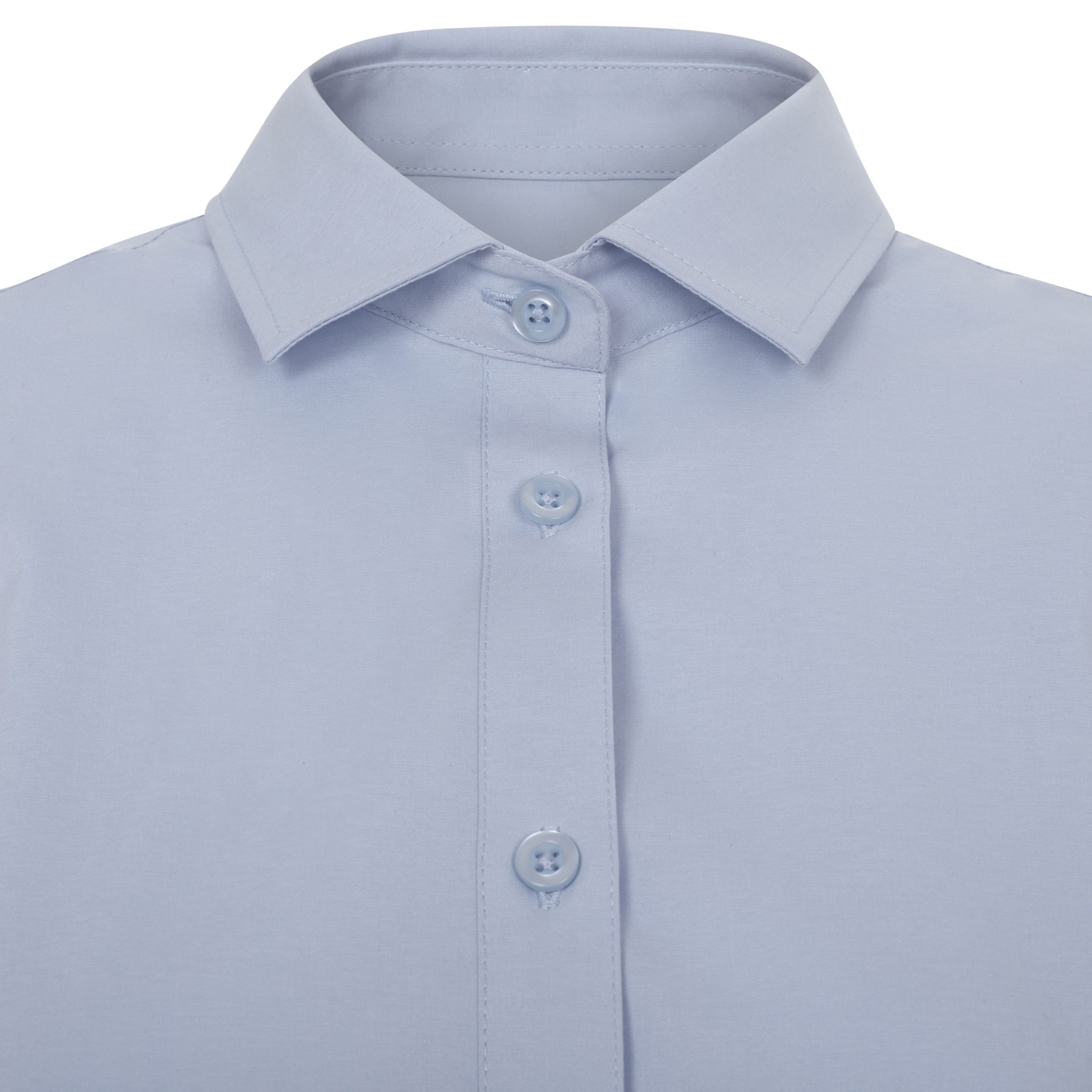 405018S.CAMISA STRETCH MC MUJER CELESTE XS