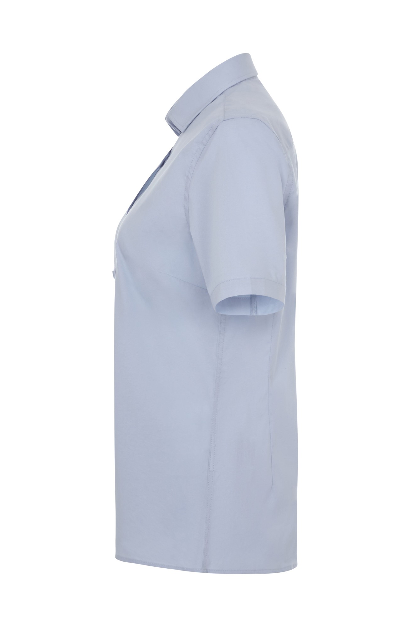 405018S.CAMISA STRETCH MC MUJER CELESTE XS