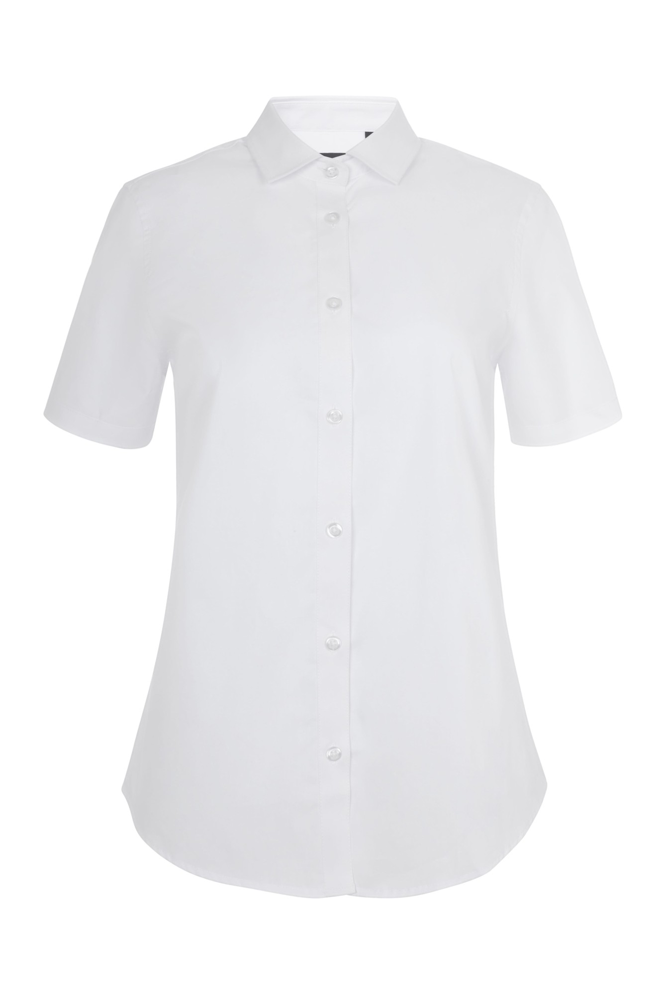 405018S.CAMISA STRETCH MC MUJER BLANCO XS