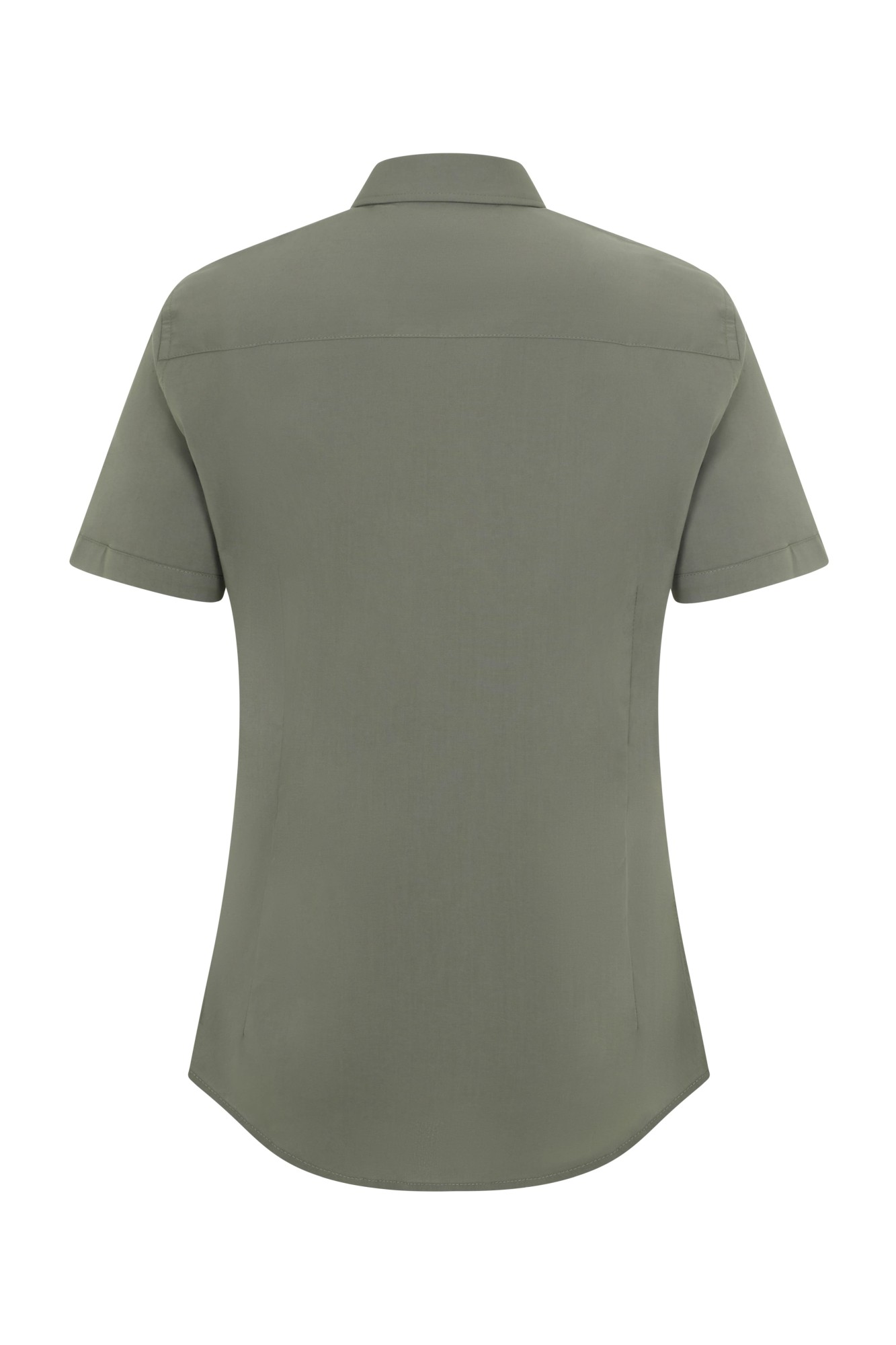 405018S.CAMISA STRETCH MC MUJER VERDE OLIVA CLARO XS