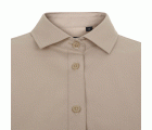 405018S.CAMISA STRETCH MC MUJER BEIGE CLARO XS
