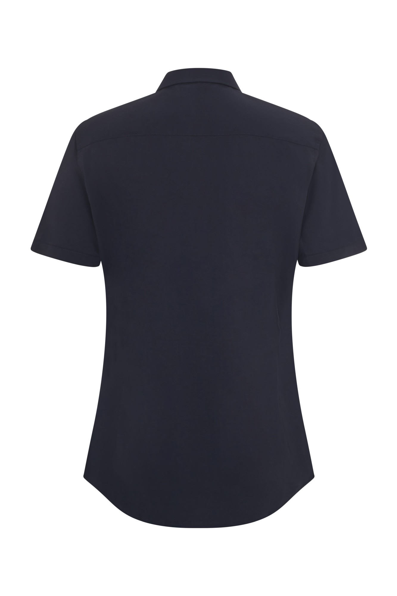 405018S.CAMISA STRETCH MC MUJER AZUL NAVY XS