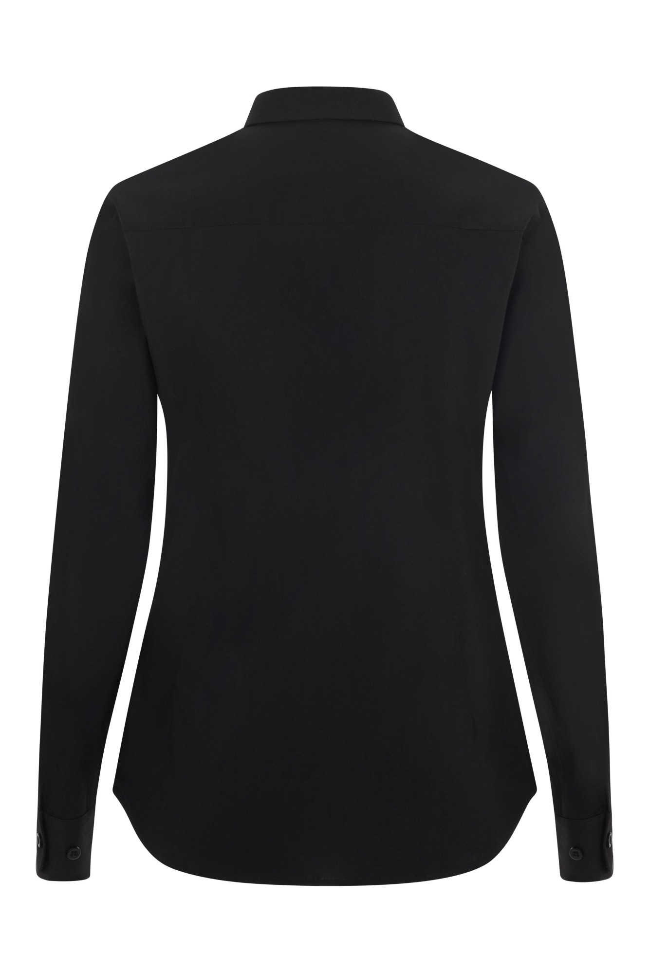 405019S.CAMISA STRETCH ML MUJER NEGRO XS