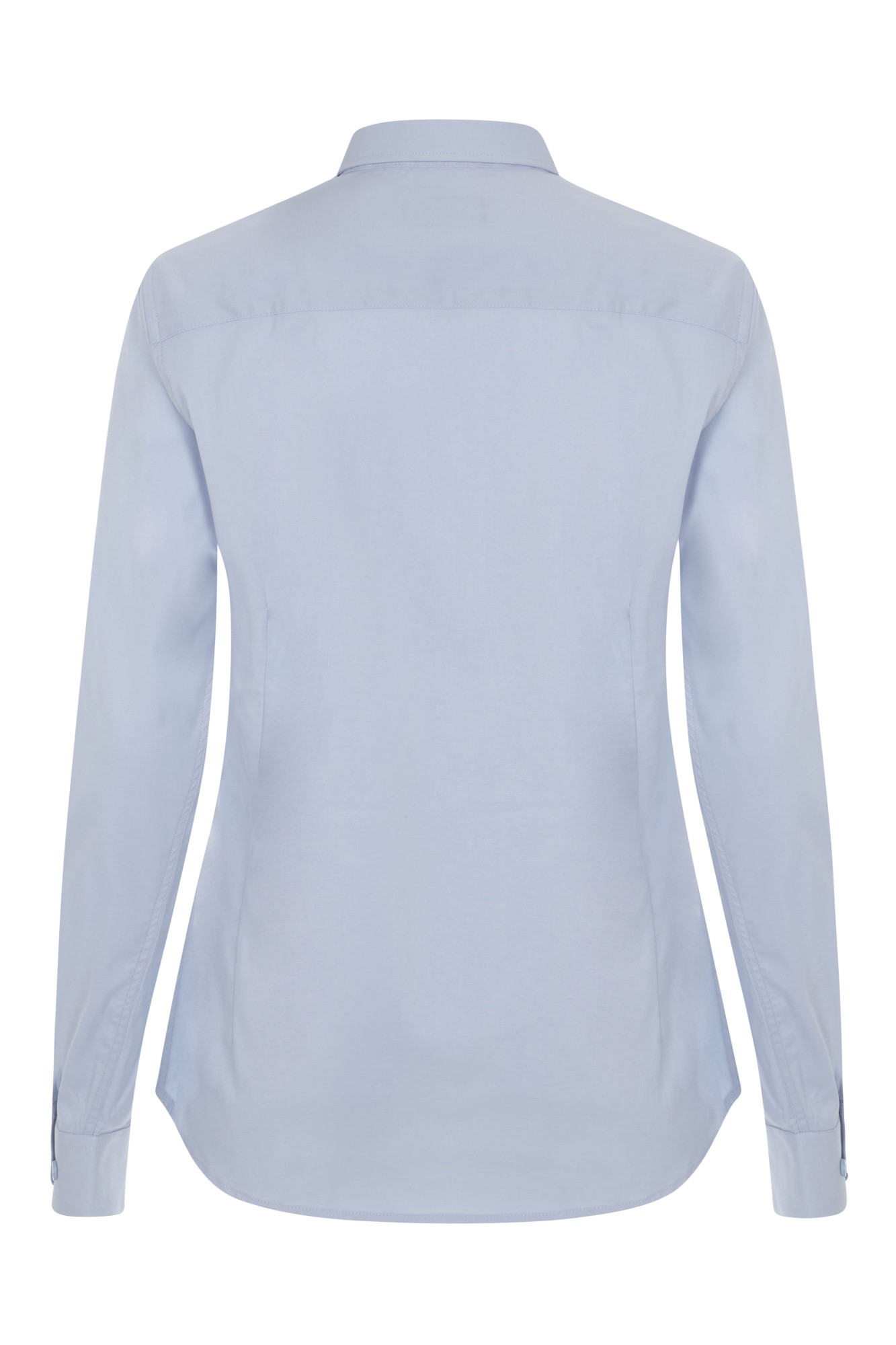 405019S.CAMISA STRETCH ML MUJER CELESTE XS