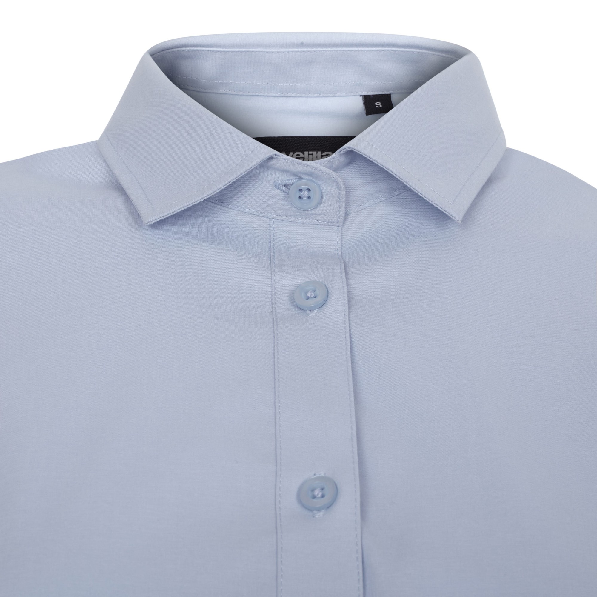 405019S.CAMISA STRETCH ML MUJER CELESTE XS