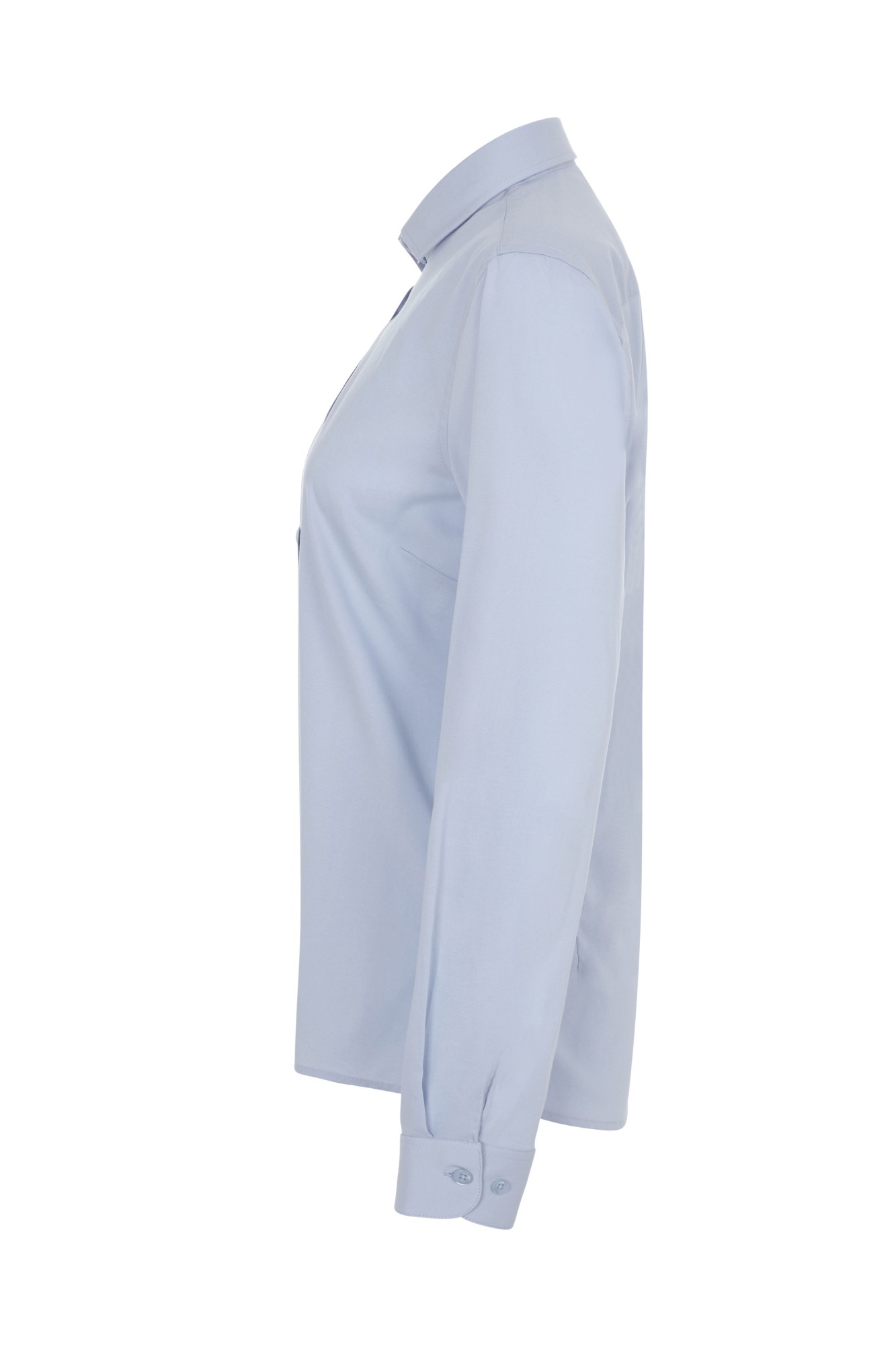 405019S.CAMISA STRETCH ML MUJER CELESTE XS