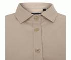 405019S.CAMISA STRETCH ML MUJER BEIGE CLARO XS