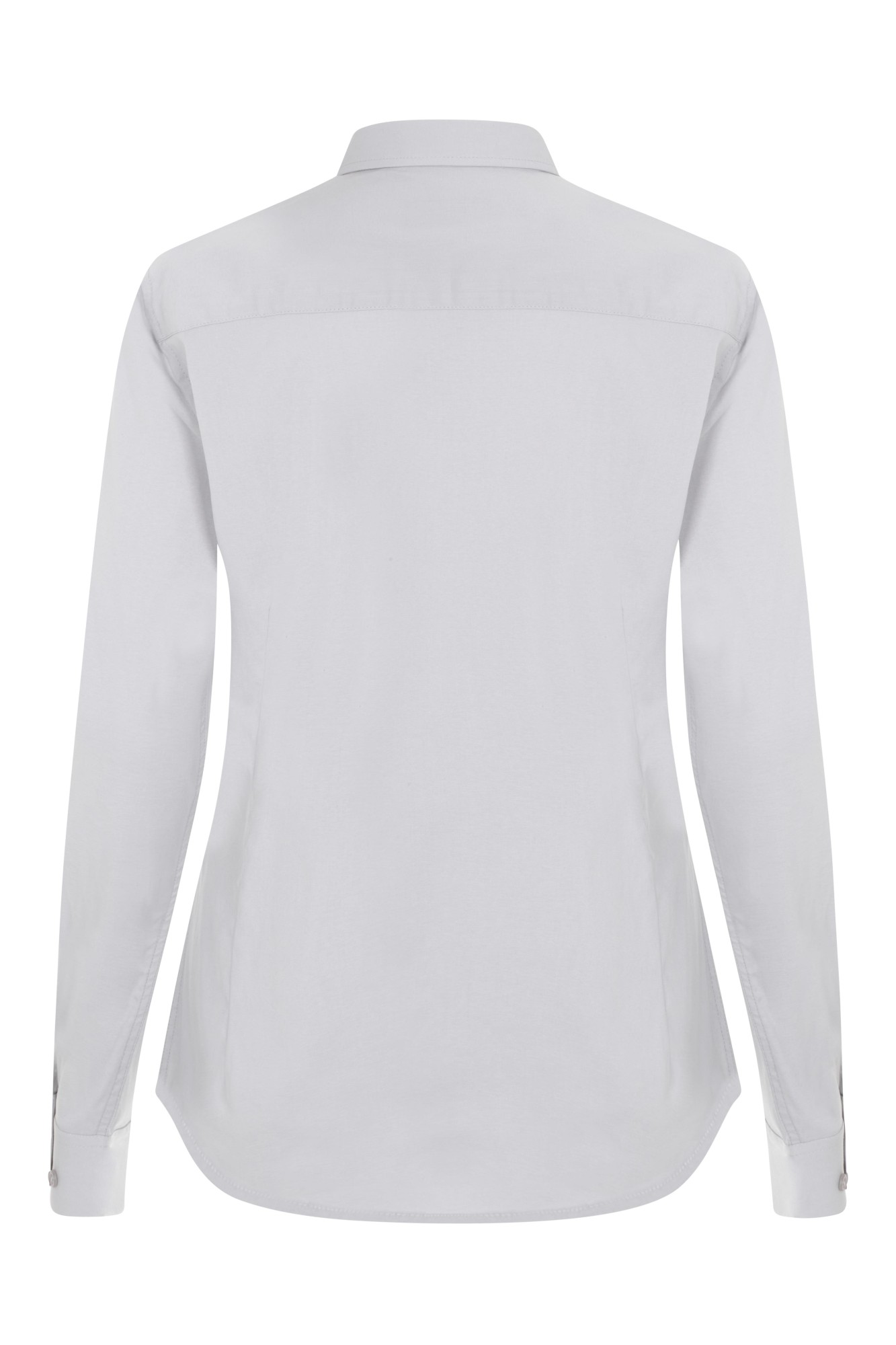 405019S.CAMISA STRETCH ML MUJER GRIS HIELO XS