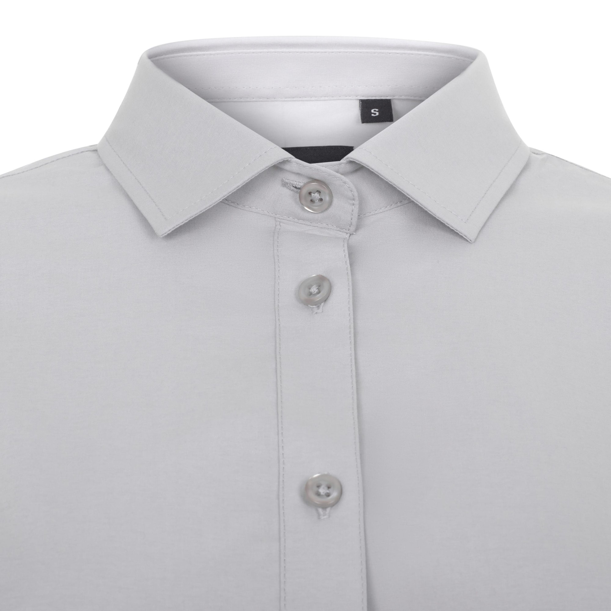 405019S.CAMISA STRETCH ML MUJER GRIS HIELO XS