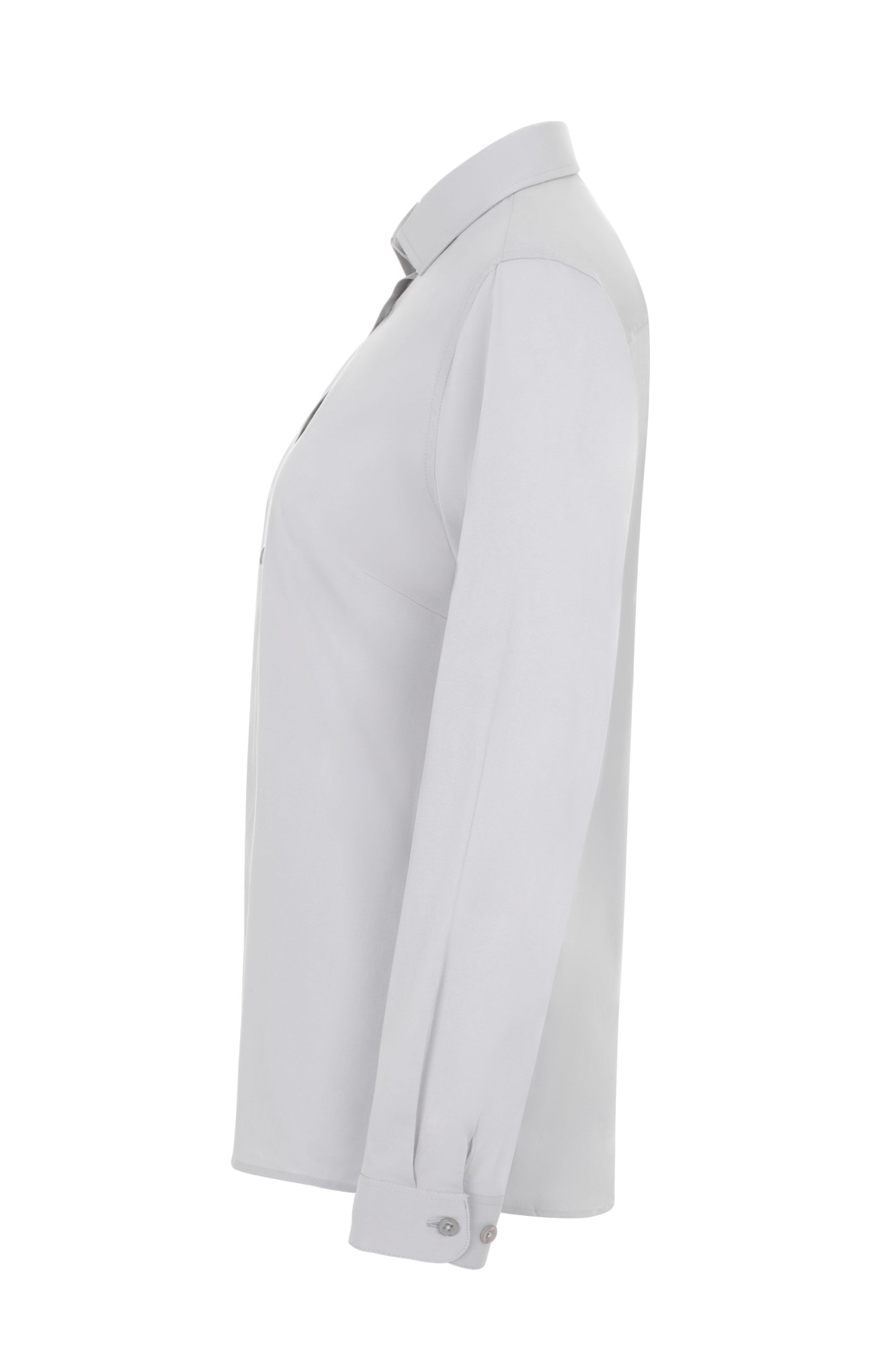 405019S.CAMISA STRETCH ML MUJER GRIS HIELO XS